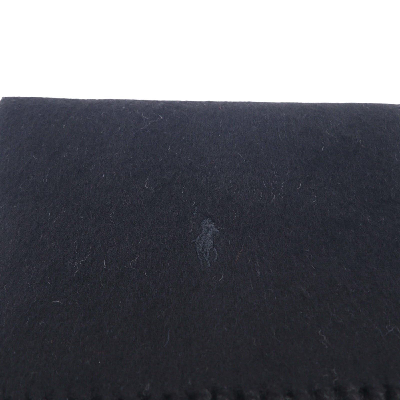 POLO RALPH LAUREN Sciarpa Made in Italy Nera Grigia Ricamo Small Pony