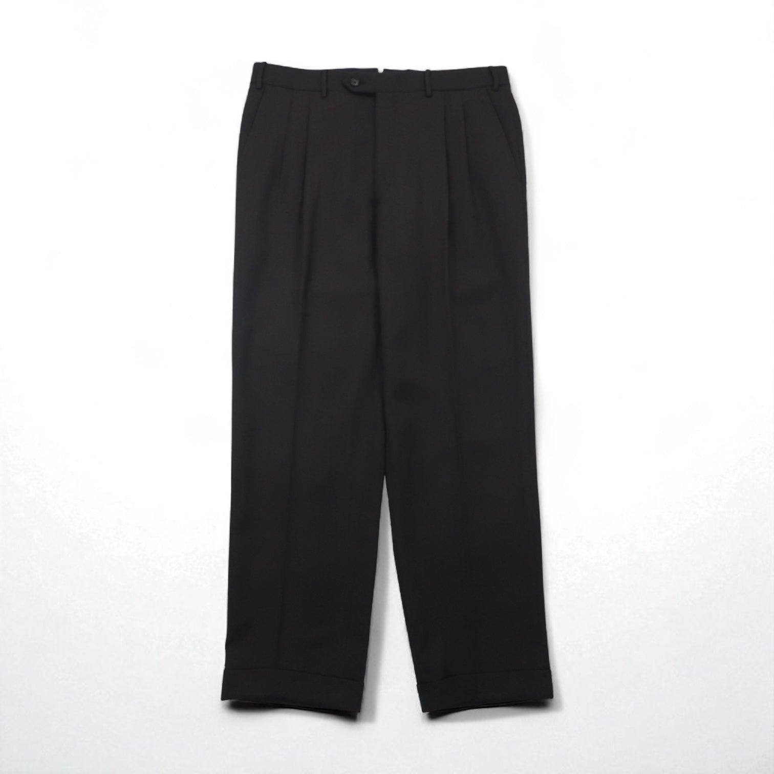 Italy Vintage Trousers CORNELIANI イタリア製 ２タック ワイド スラックス パンツ XL ブラウン ウール