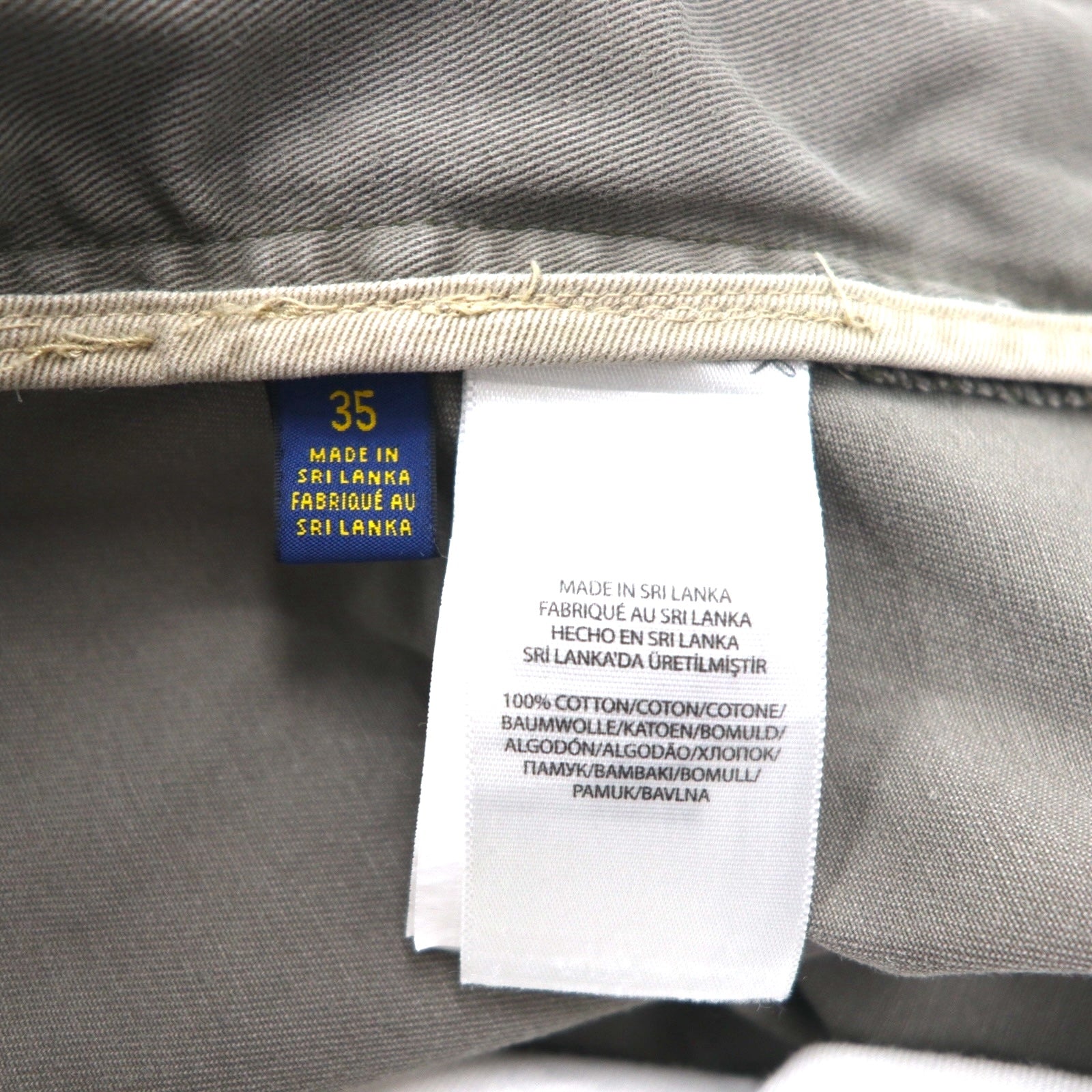 POLO RALPH LAUREN ポロチノ ショート カーゴパンツ ハーフパンツ L カーキ コットン
