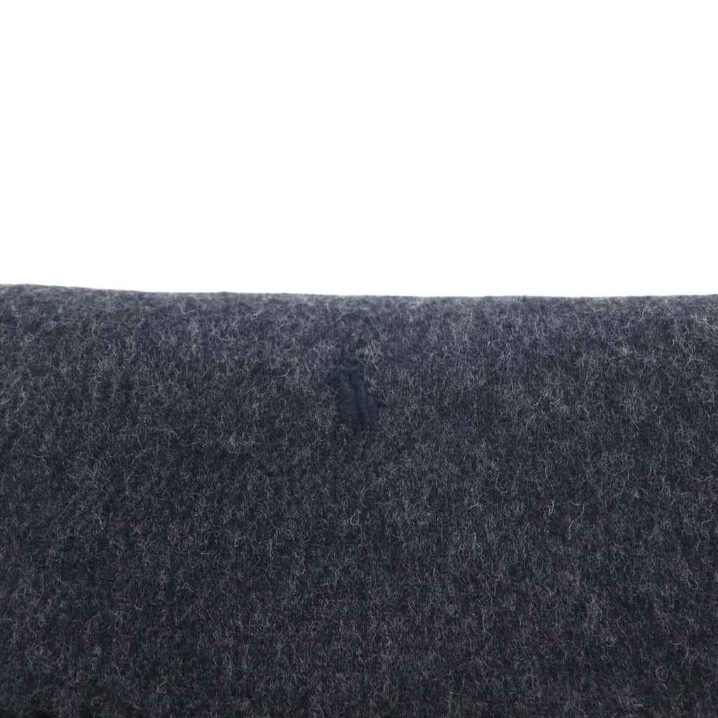 POLO RALPH LAUREN Sciarpa Made in Italy Nera Grigia Ricamo Small Pony