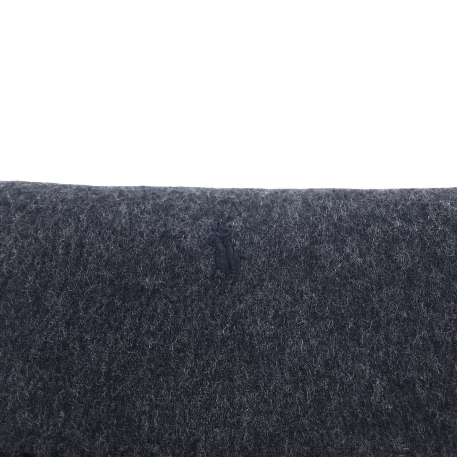 POLO RALPH LAUREN Sciarpa Made in Italy Nera Grigia Ricamo Small Pony