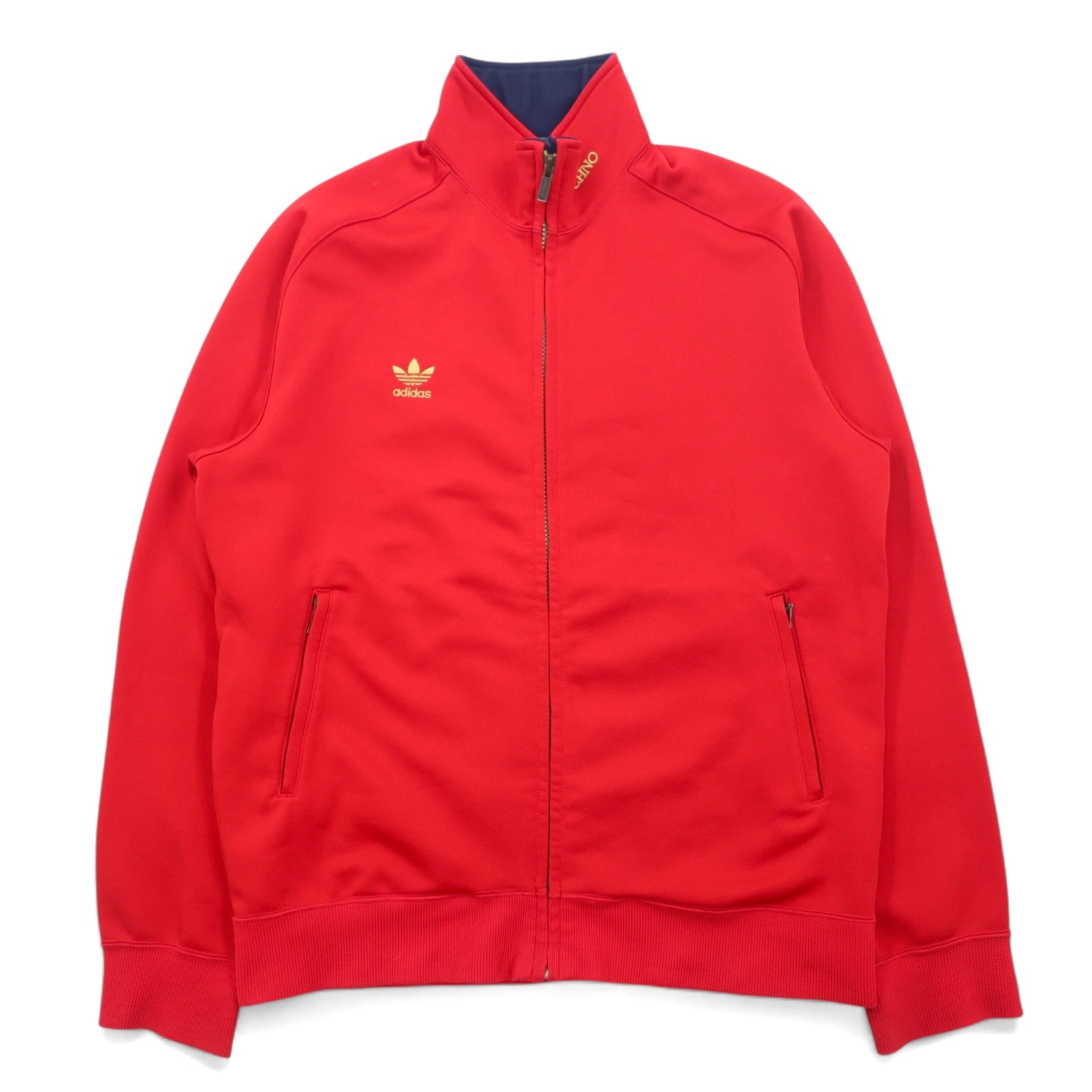 Adidas Descente Anni '80 Tuta sportiva Giacca Tuta XL Rossa Poliestere Logo Trifoglio Ricamato