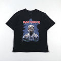 IRON MAIDEN WORLD SLAVERN TOUR 1984-85 T-shirt da rock band, taglia M, nero, stampa fronte-retro, PULL&BEAR, made in Turchia