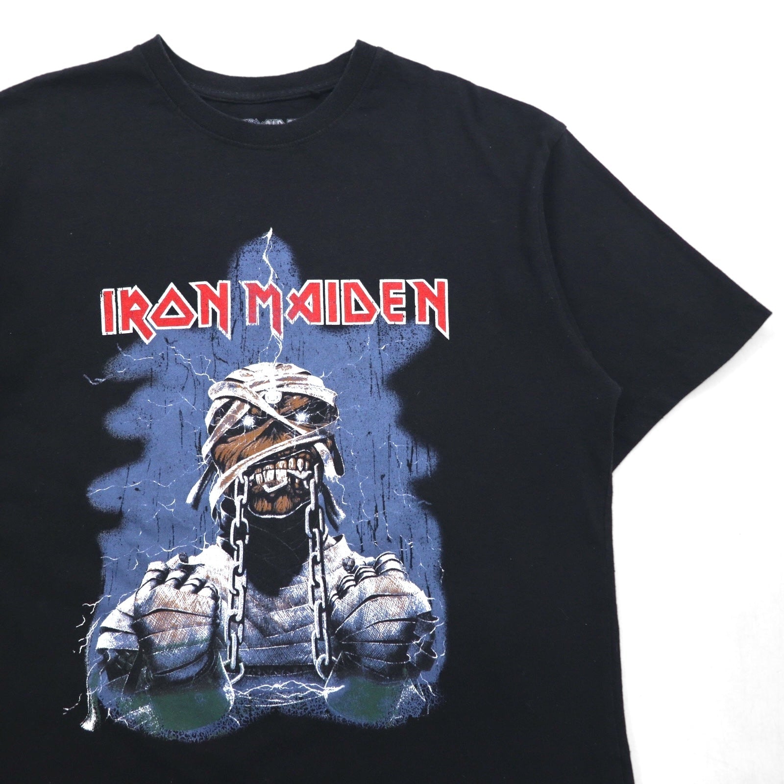 IRON MAIDEN WORLD SLAVERN TOUR 1984-85 T-shirt da rock band, taglia M, nero, stampa fronte-retro, PULL&BEAR, made in Turchia