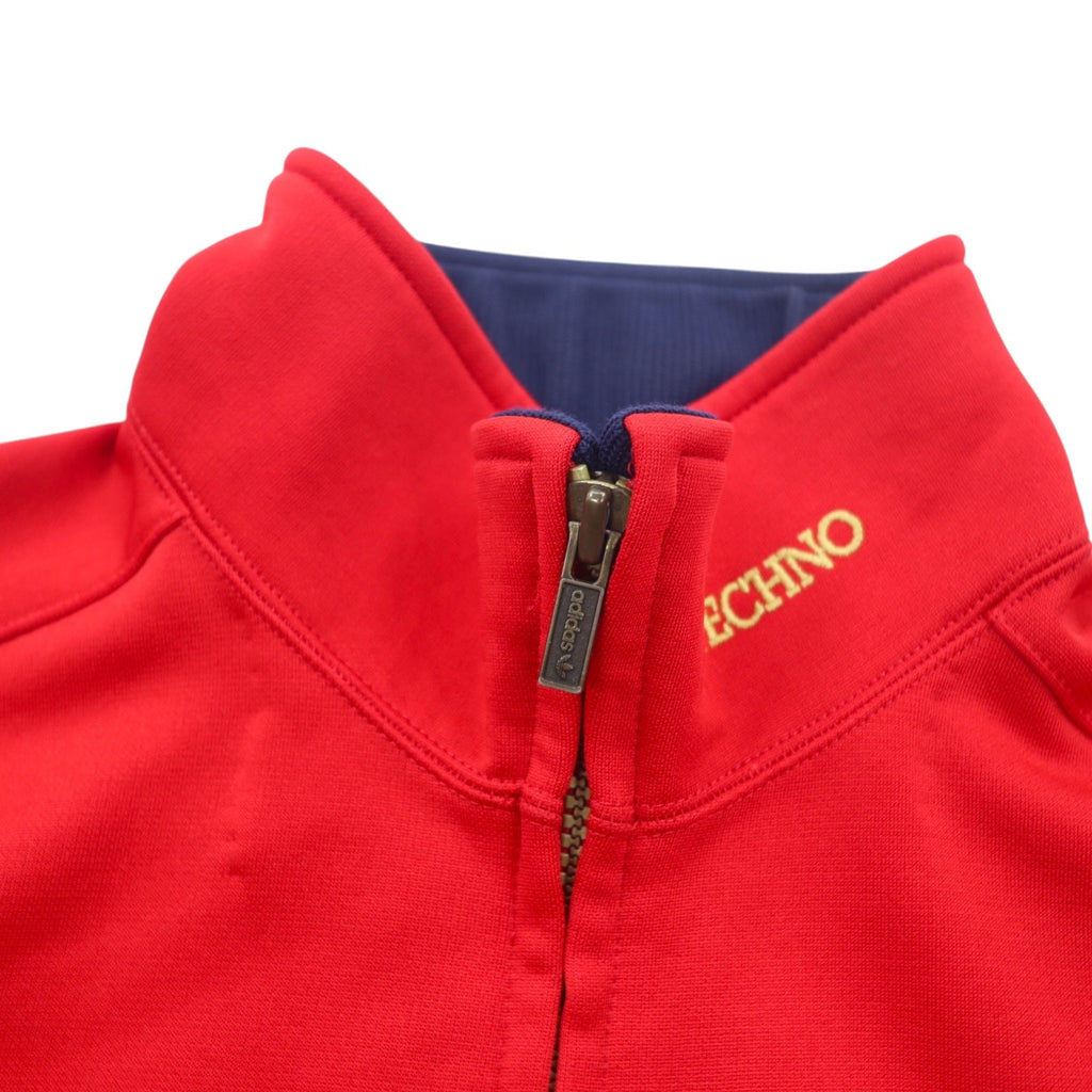 Adidas Descente Anni '80 Tuta sportiva Giacca Tuta XL Rossa Poliestere Logo Trifoglio Ricamato