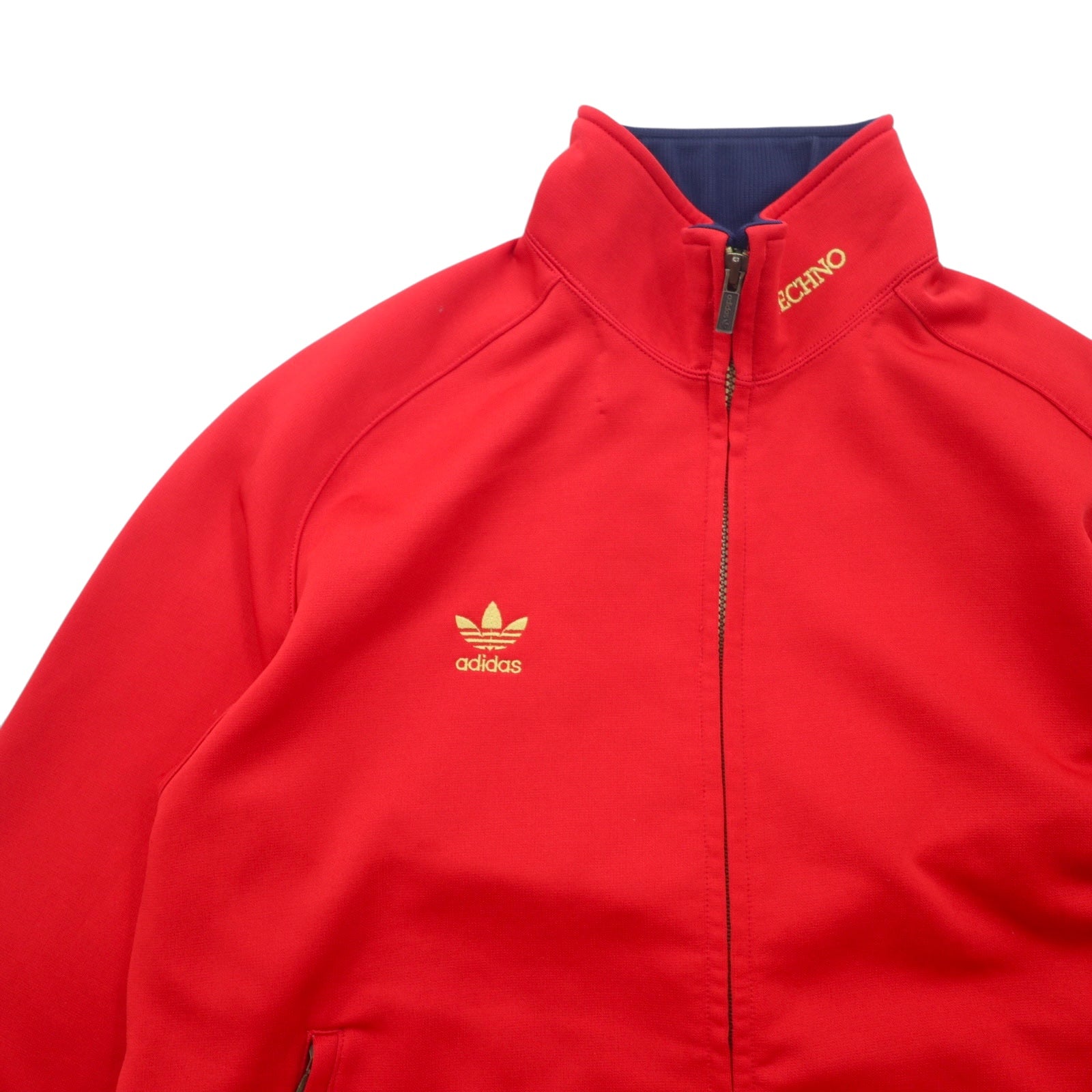 Adidas Descente Anni '80 Tuta sportiva Giacca Tuta XL Rossa Poliestere Logo Trifoglio Ricamato