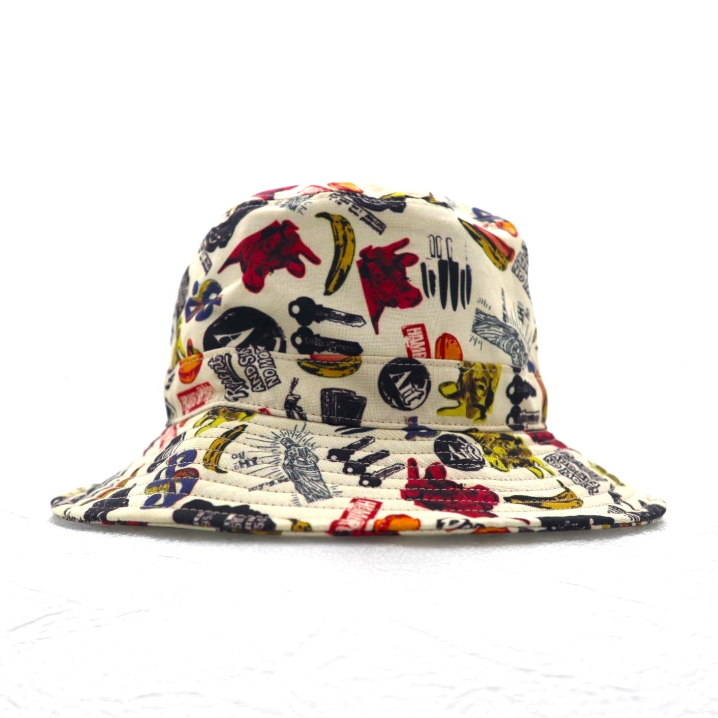CA4LA × Andy Warhol Andy Warhol Cappello a secchiello TAGLIA UNICA beige fantasia artistica CAW00420 Fatto in Giappone