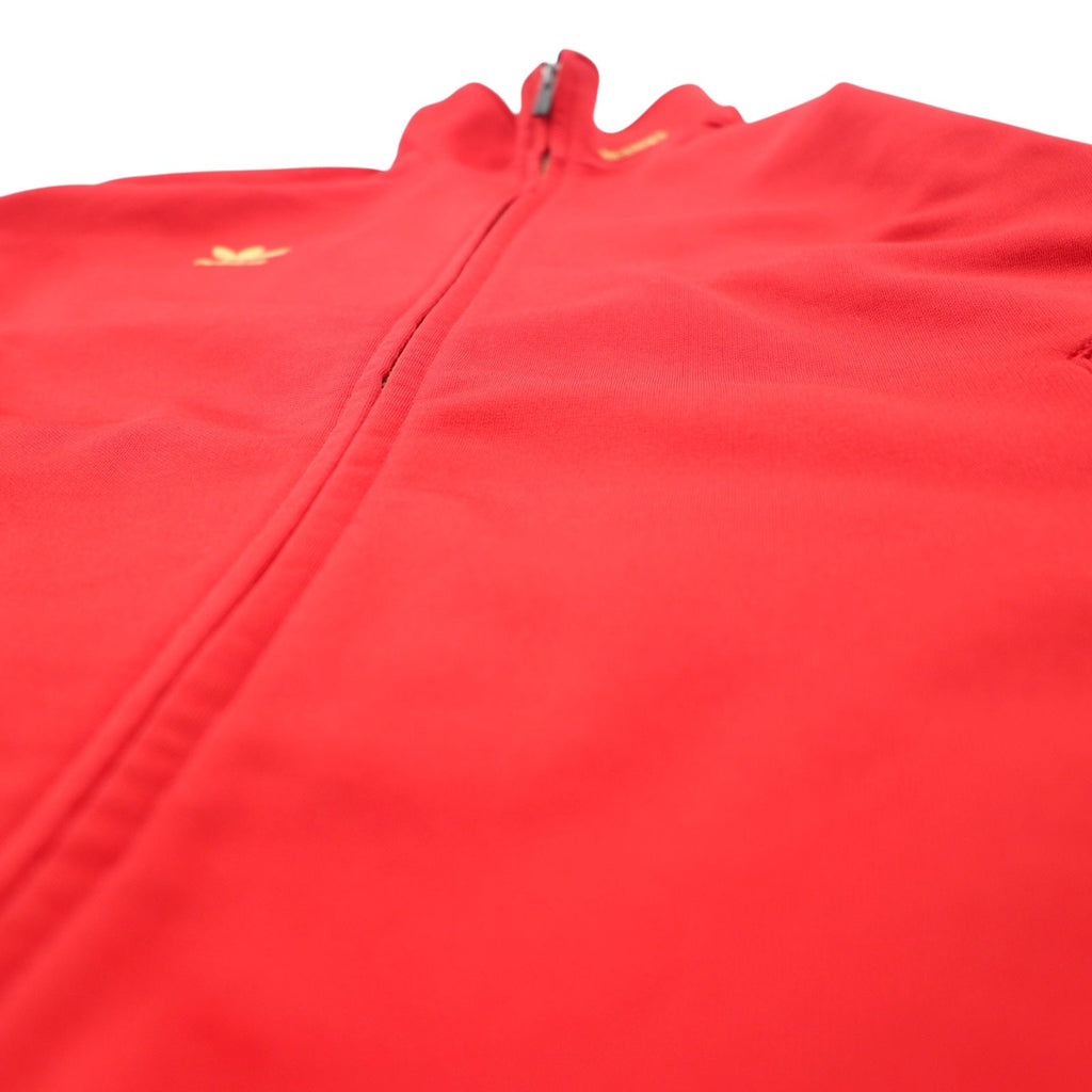 Adidas Descente Anni '80 Tuta sportiva Giacca Tuta XL Rossa Poliestere Logo Trifoglio Ricamato
