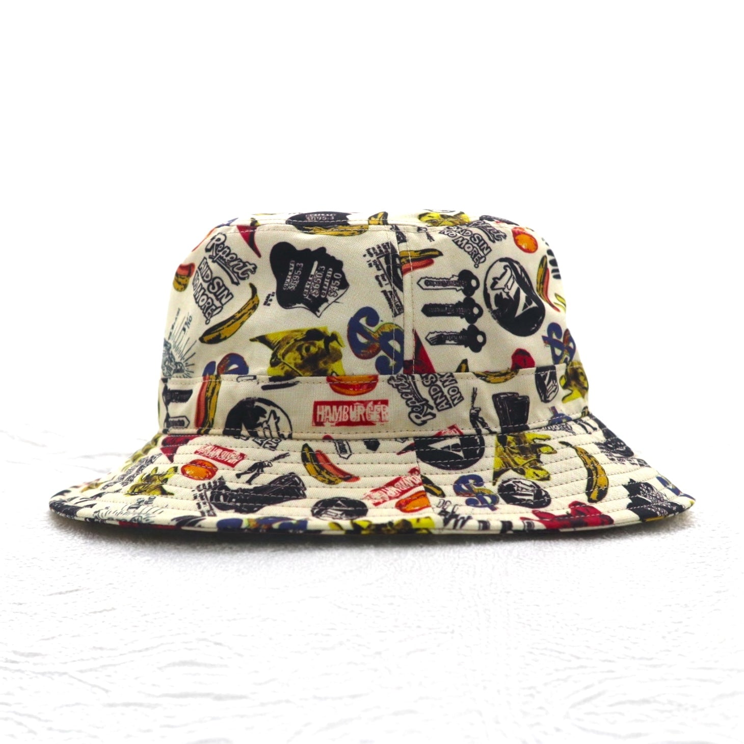 CA4LA × Andy Warhol Andy Warhol Cappello a secchiello TAGLIA UNICA beige fantasia artistica CAW00420 Fatto in Giappone