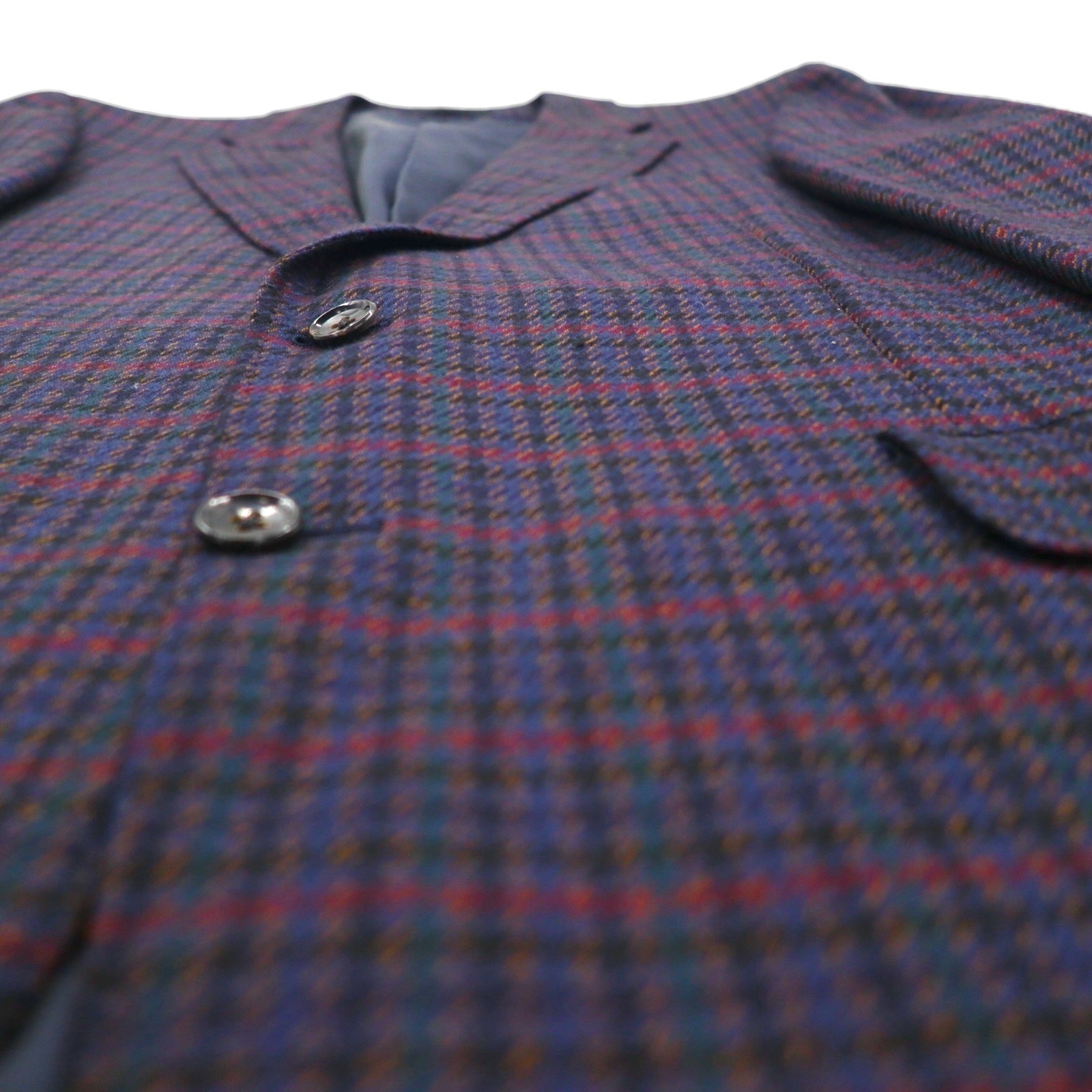 BURBERRY シルク混 テーラードジャケット M チェック PRESTIGE COLLECTION 日本製