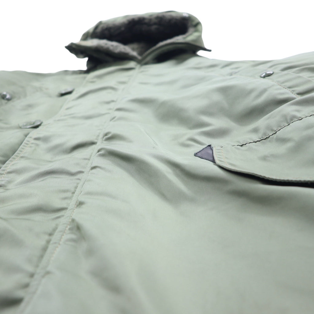 ALPHA INDUSTRIES INC N-3B フライトジャケット M カーキ ポリエステル ドローコード ファー着脱可能 MIL-J-6279