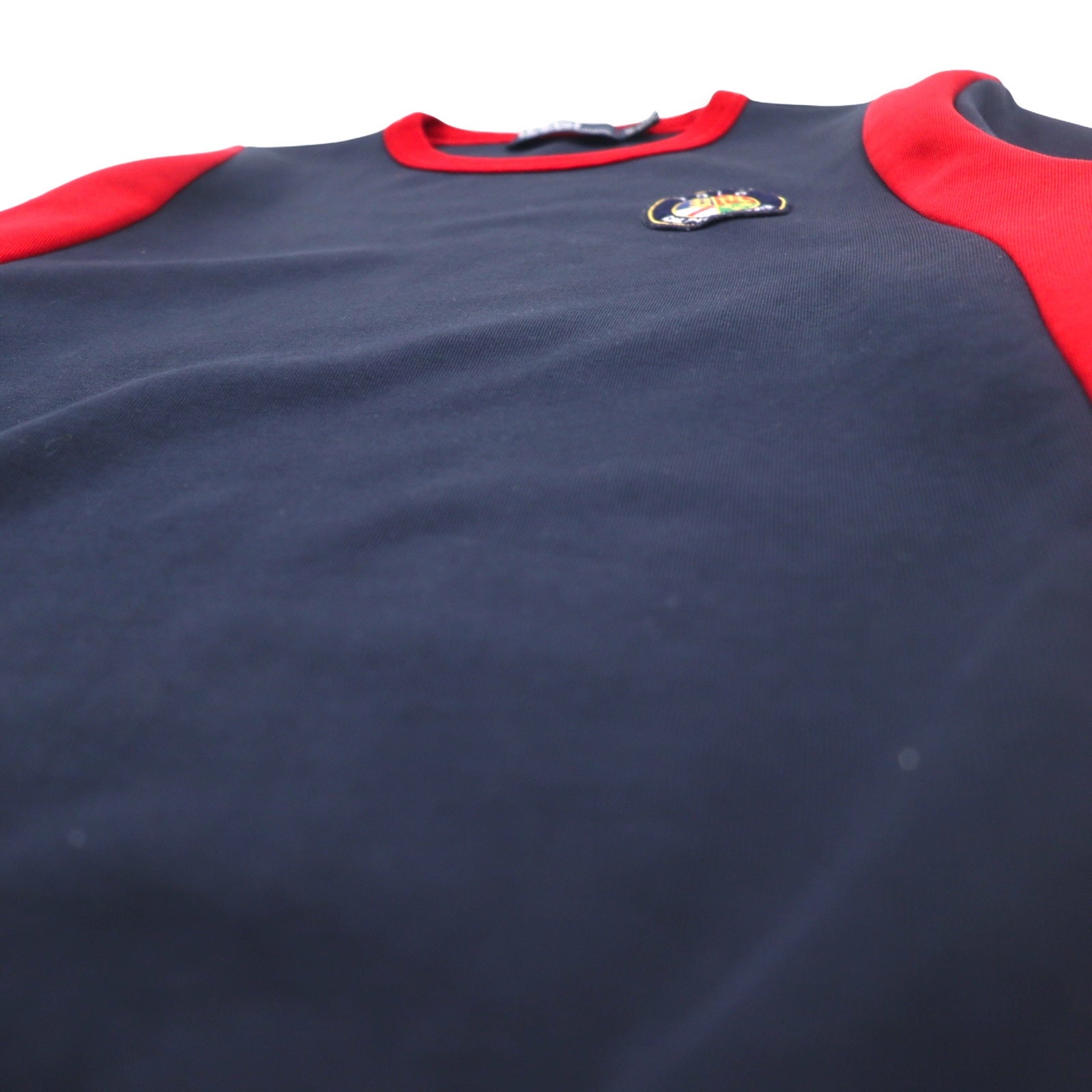 Polo by Ralph Lauren Felpa girocollo XS blu navy rossa cotone con stampa sul retro