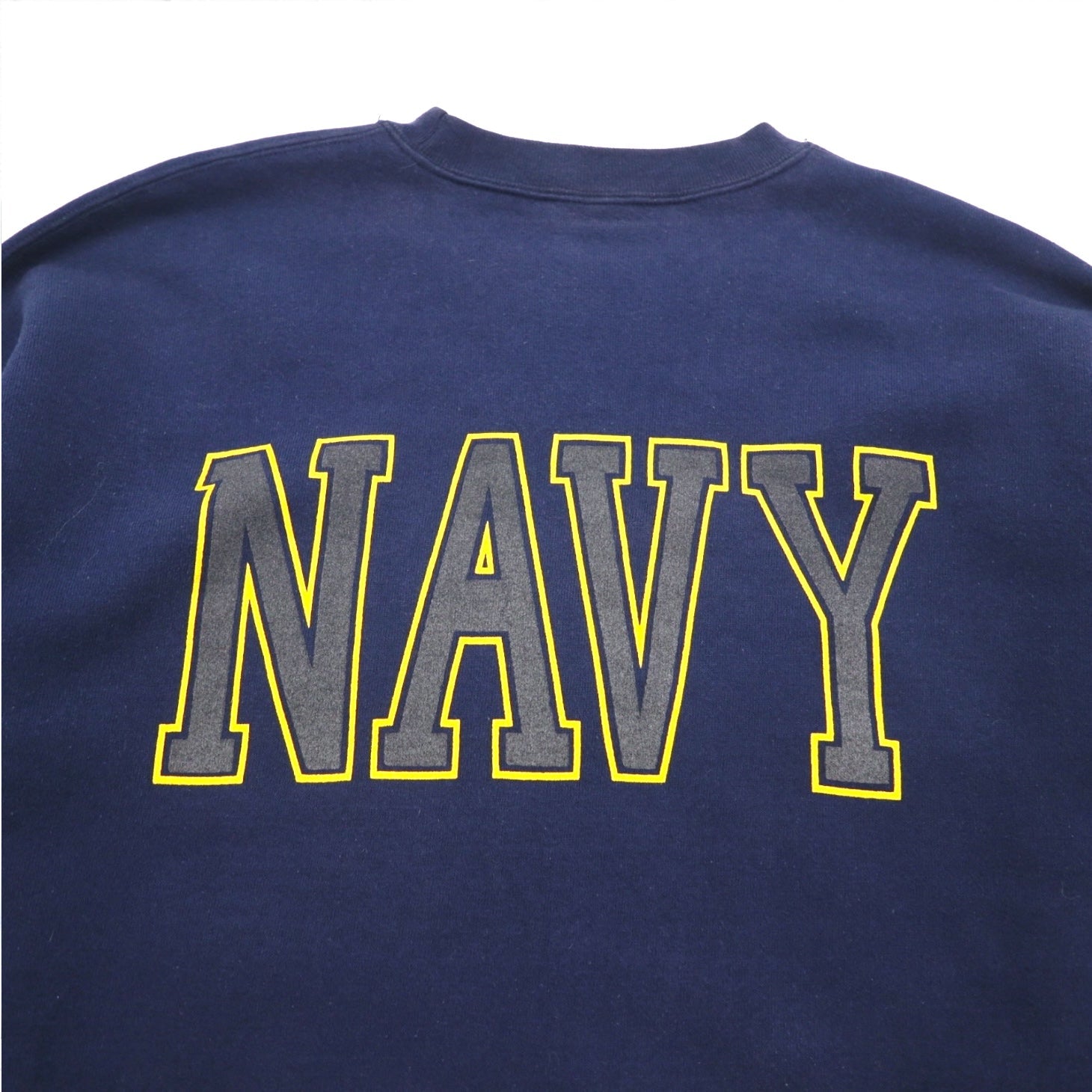 Vintage Anni '90 USA Made US NAVY Felpa SOFFE XL Navy Stampa su due lati Militare