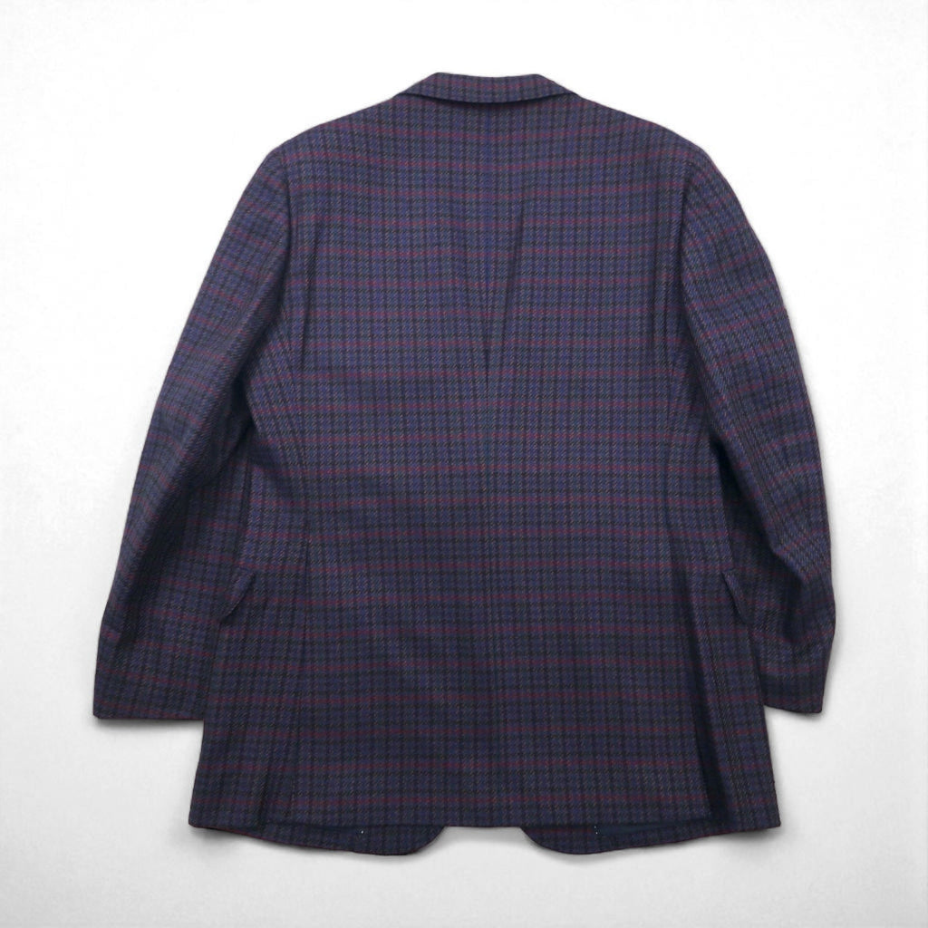 BURBERRY シルク混 テーラードジャケット M チェック PRESTIGE COLLECTION 日本製
