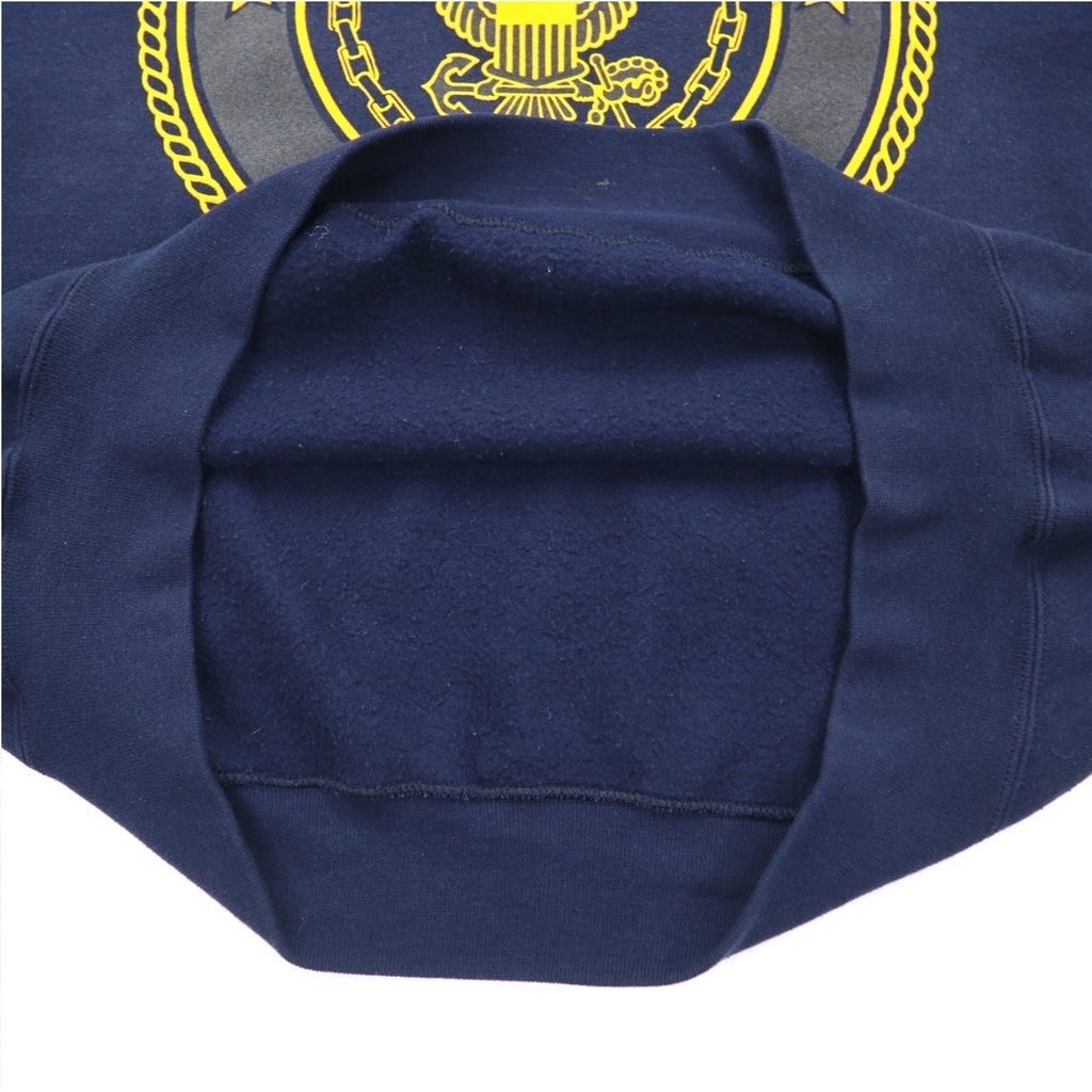 Vintage 90s USA Made US NAVY Sweatshirt SOFFE スウェット XL ネイビー 両面プリント ミリタリー