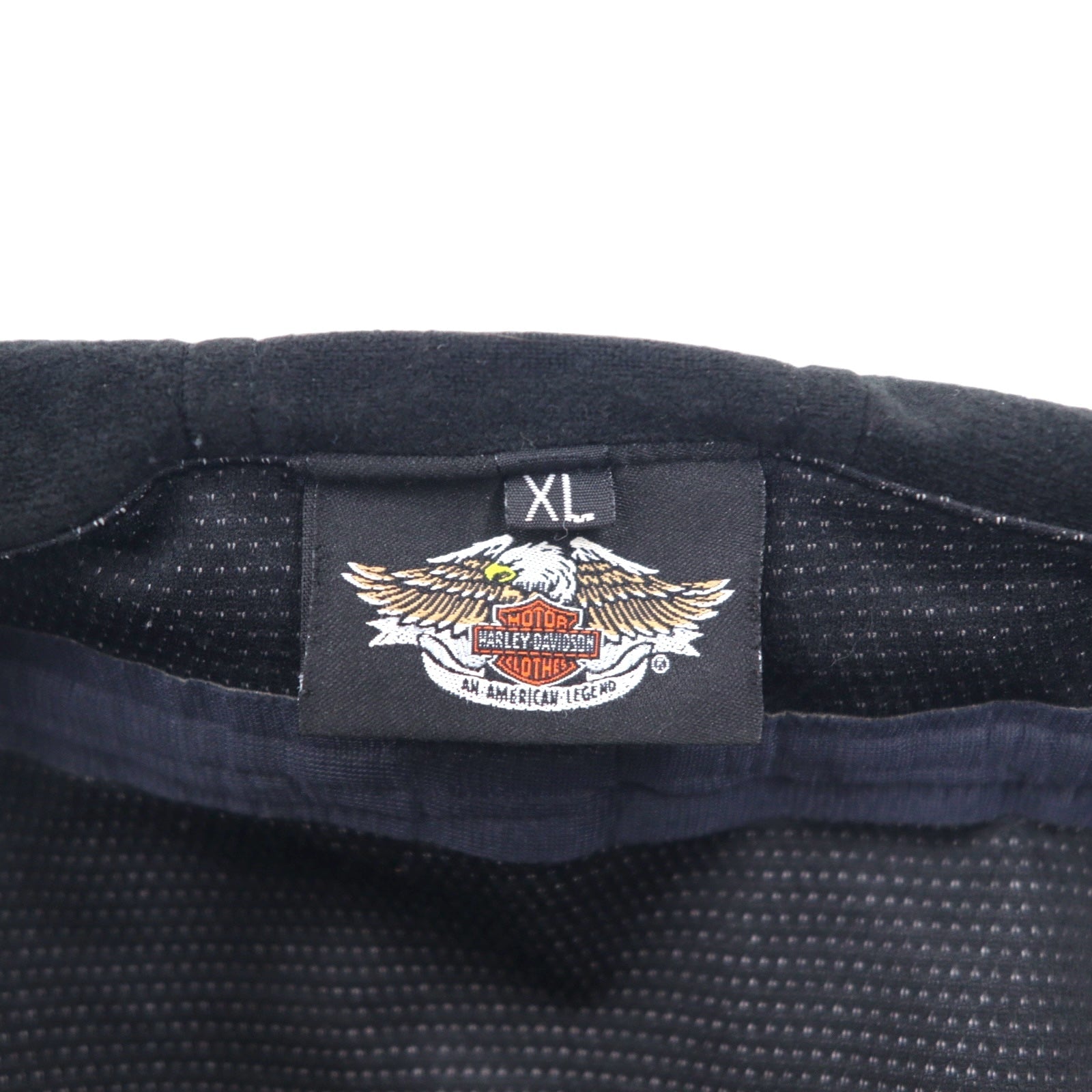 HARLEY DAVIDSON Giacca in pile con cappuccio XL Nera Poliestere Stampa teschio Catarifrangente