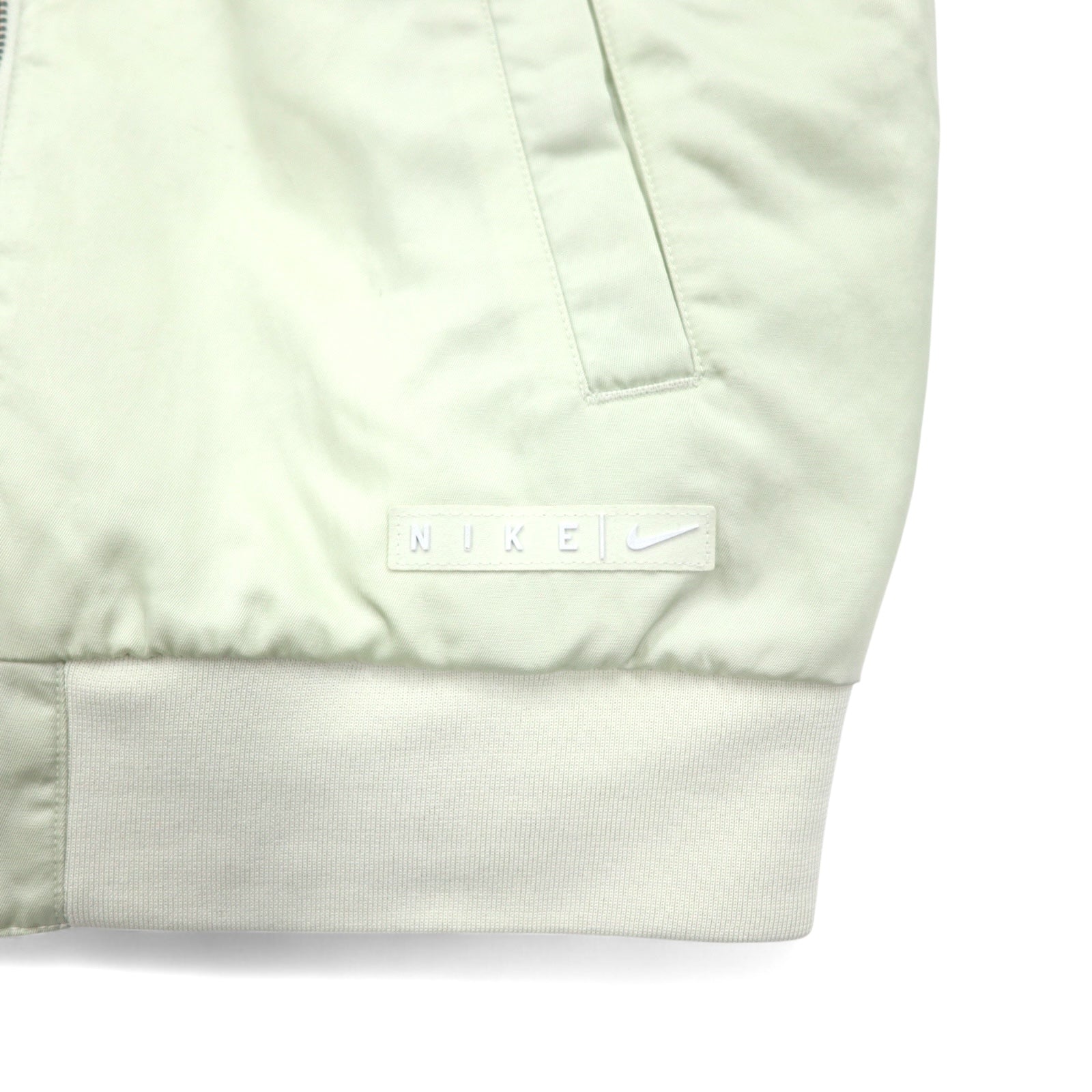 NIKE Sportswear Essential Reversibile MA-1 Giacca Varsity Bomber Giubbotto Aviatore XS Bianco Verde Nylon Trapuntato FN3168-020
