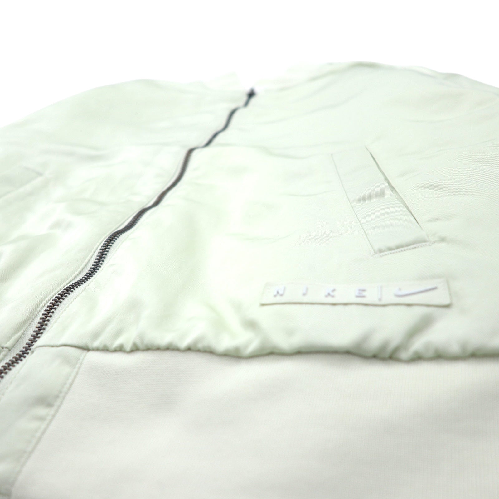 NIKE Sportswear Essential Reversibile MA-1 Giacca Varsity Bomber Giubbotto Aviatore XS Bianco Verde Nylon Trapuntato FN3168-020