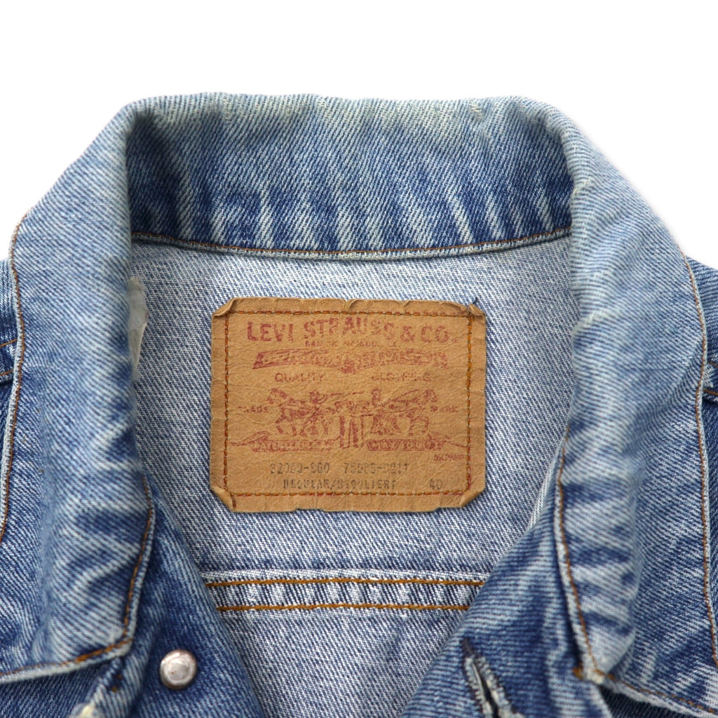 Levi's anni '90, giacca di jeans Euro Levi's, taglia 40, blu, cotone, modello 75505-0511