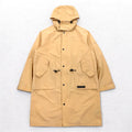 TOMMY HILFIGER anni 2000 Soprabito L Beige Nylon Impermeabile Doppia cerniera Coulisse Cappuccio staccabile