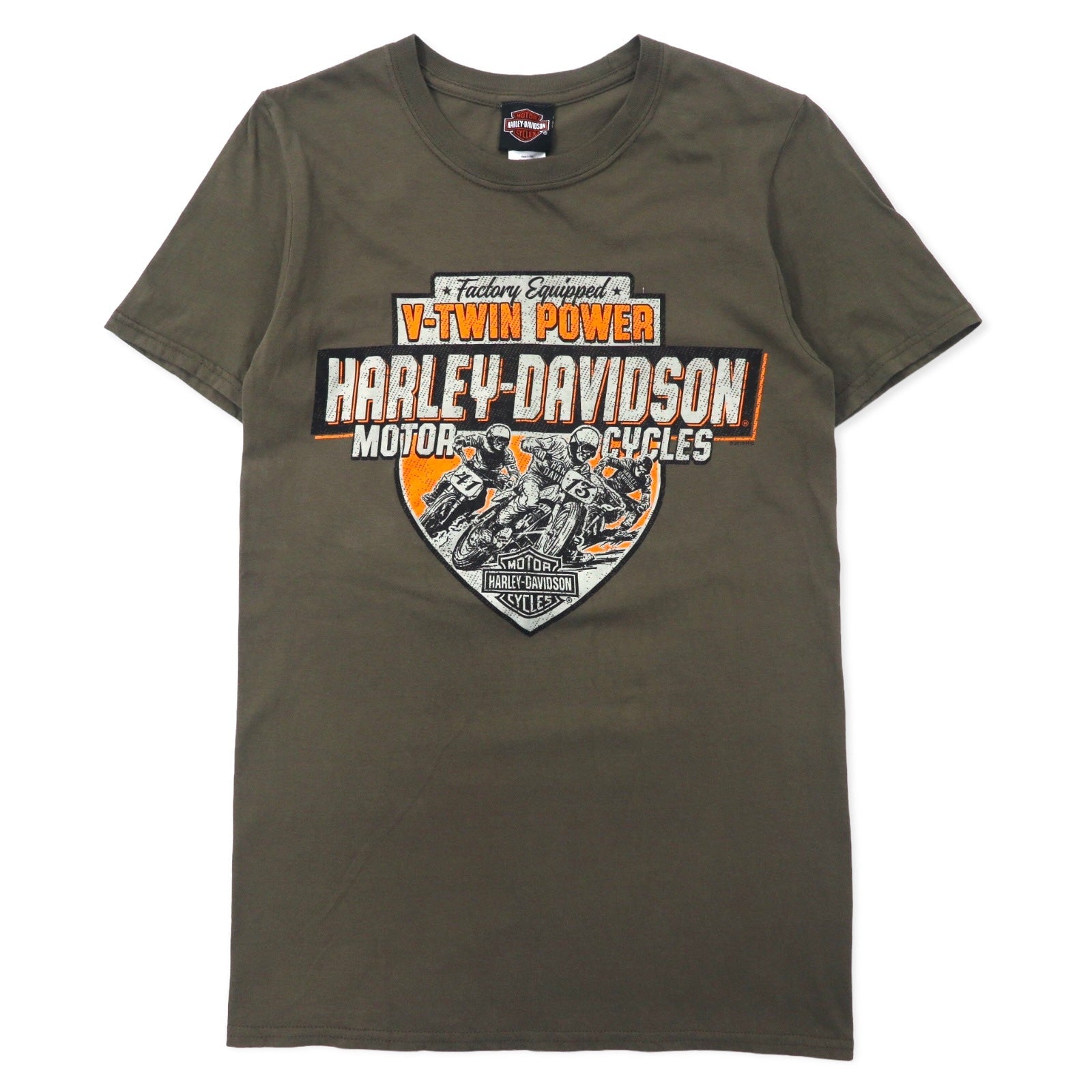 T-shirt HARLEY DAVIDSON con stampa logo S kaki cotone FLORIDA