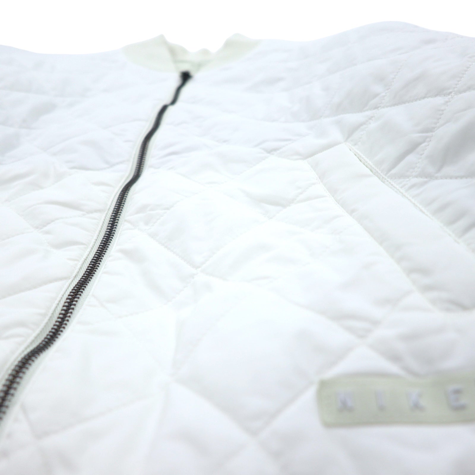 NIKE Sportswear Essential Reversibile MA-1 Giacca Varsity Bomber Giubbotto Aviatore XS Bianco Verde Nylon Trapuntato FN3168-020