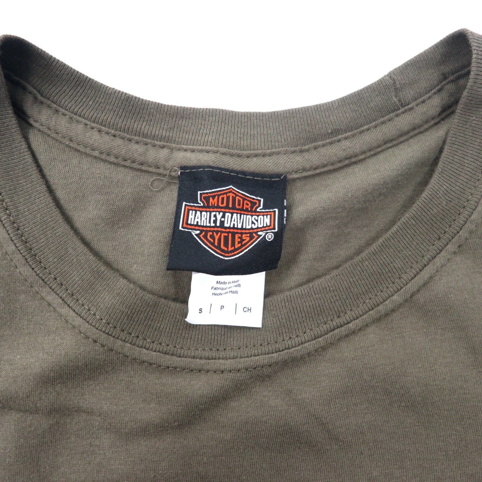 T-shirt HARLEY DAVIDSON con stampa logo S kaki cotone FLORIDA