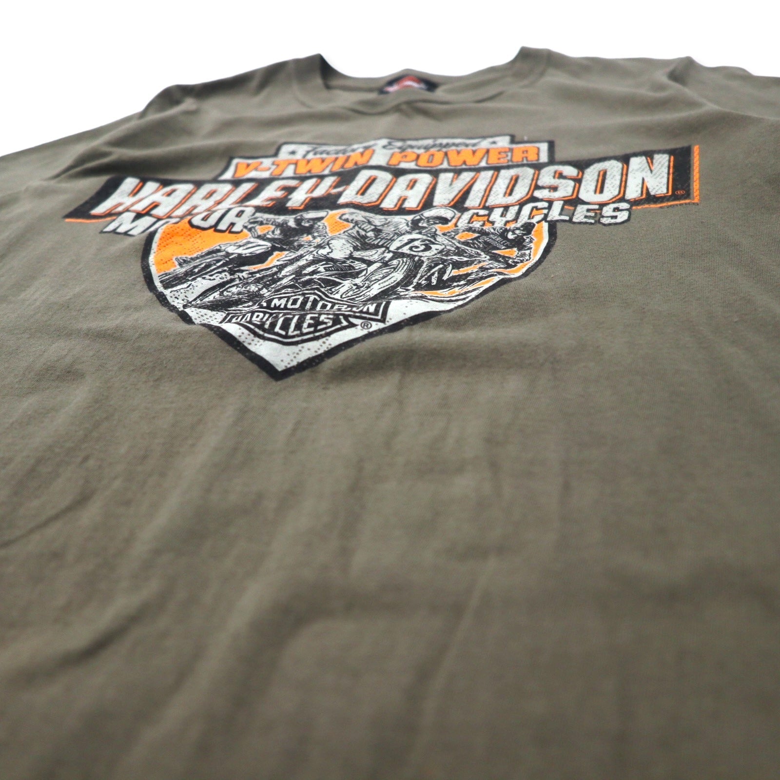 T-shirt HARLEY DAVIDSON con stampa logo S kaki cotone FLORIDA