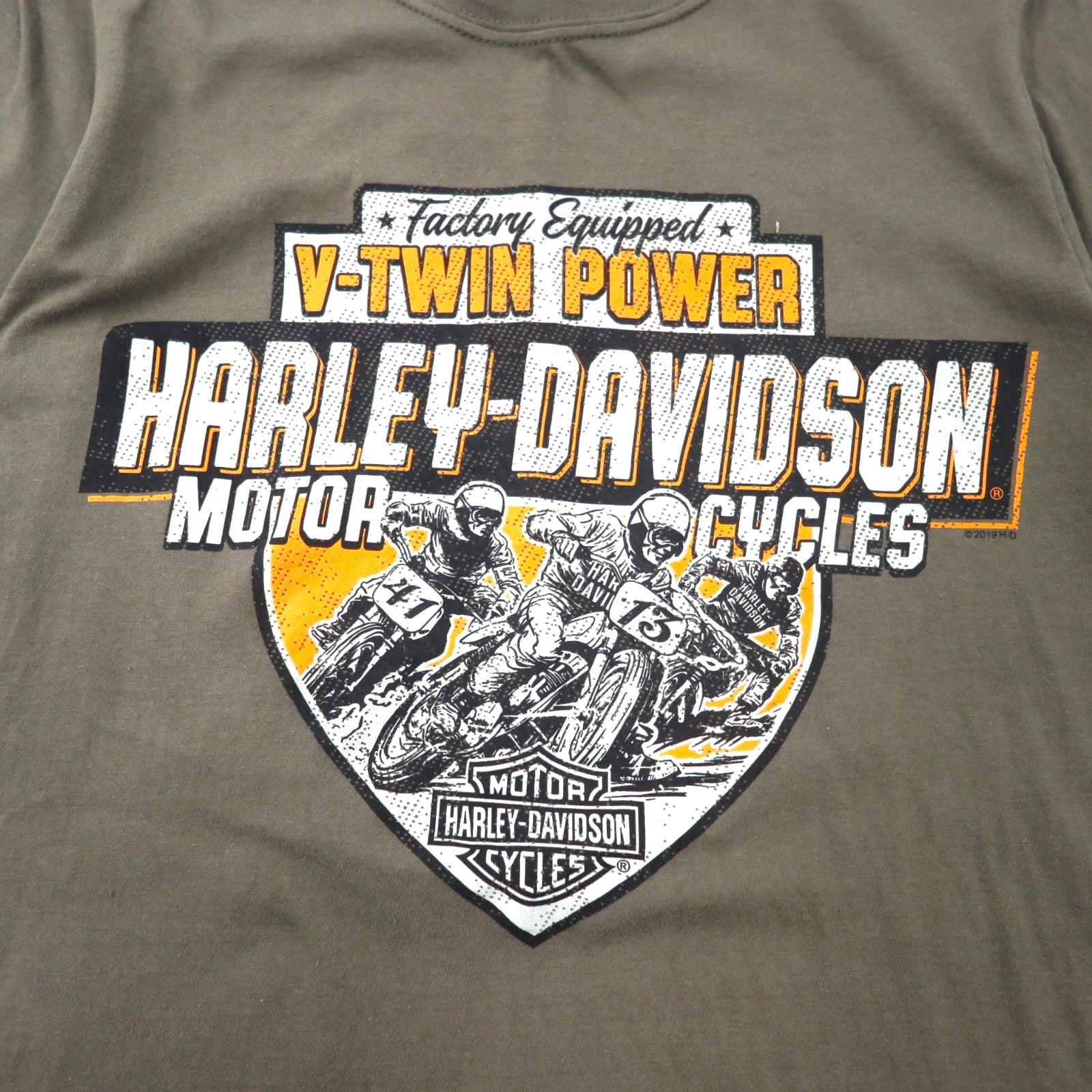 T-shirt HARLEY DAVIDSON con stampa logo S kaki cotone FLORIDA