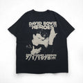 DAVID BOWIE David Bowie Rock Artista Band T-Shirt XL Nero Cotone In Memoria HEROES EARLS COURT