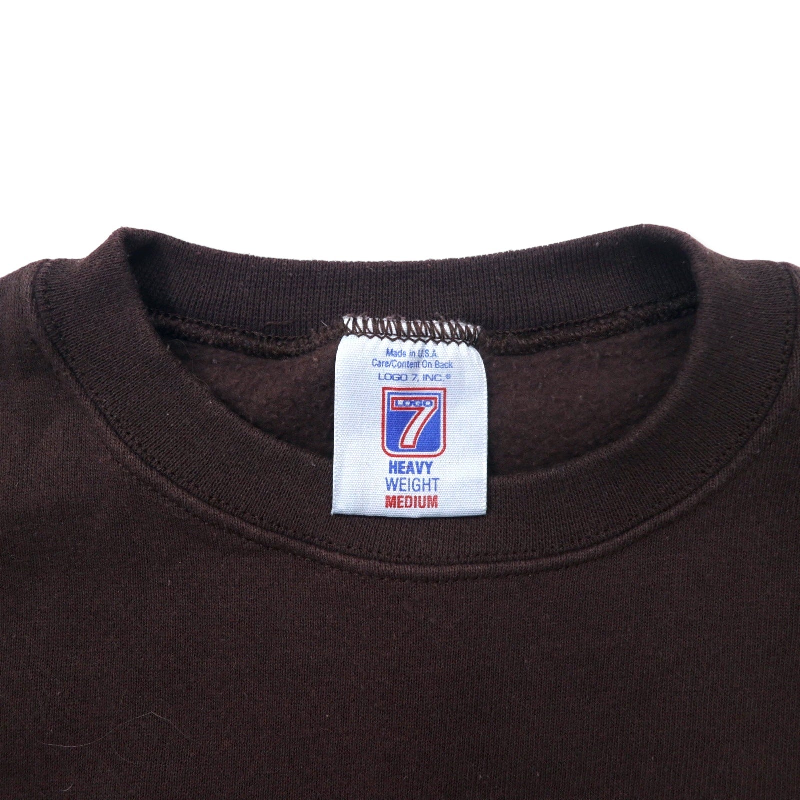 LOGO 7 USA Made Anni '90 Stampa Felpa M Marrone Cotone Interno Felpato CAPE COD