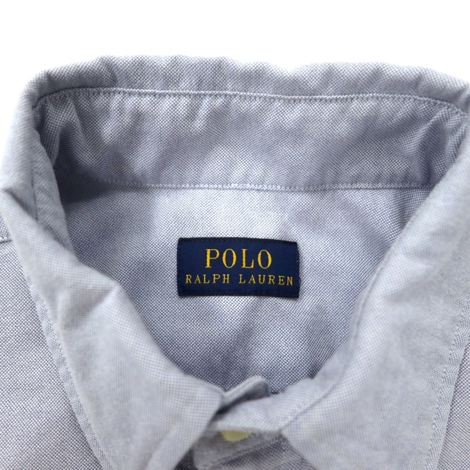 POLO RALPH LAUREN Camicia Oxford M Blu Cotone Ricamo Stemma