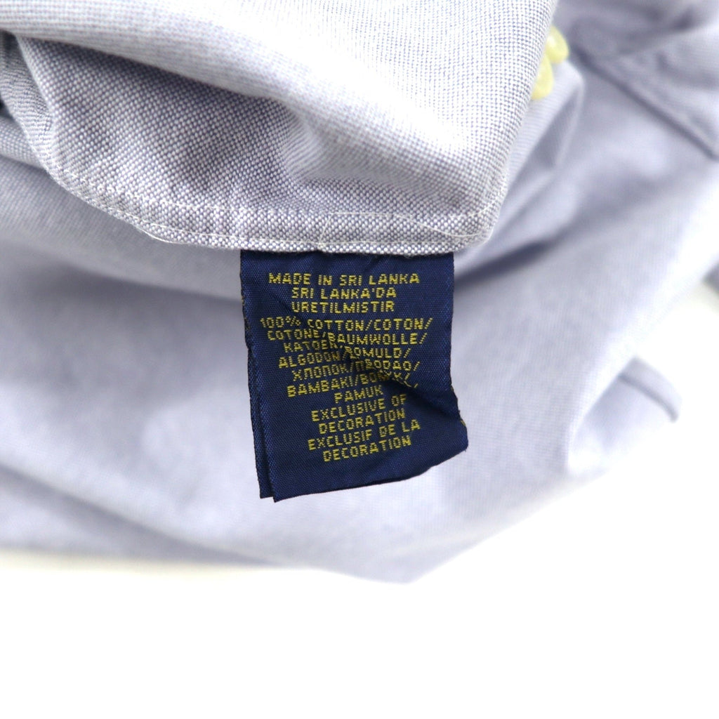 POLO RALPH LAUREN Camicia Oxford M Blu Cotone Ricamo Stemma
