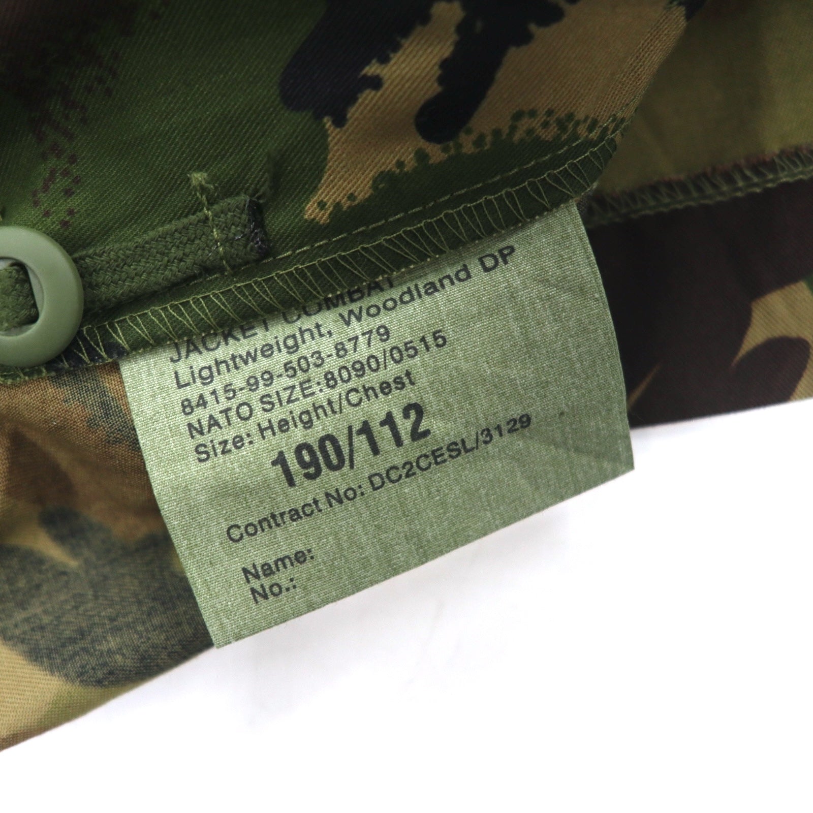 BRITISH ARMY Giacca da combattimento Esercito Britannico XXL Cachi Mimetica Woodland Militare Giacca Leggera, Woodland DP 8415-99-503-8779
