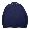 Sean John anni 2000 giacca sportiva felpa XXL blu navy poliestere ricamo logo taglia grande