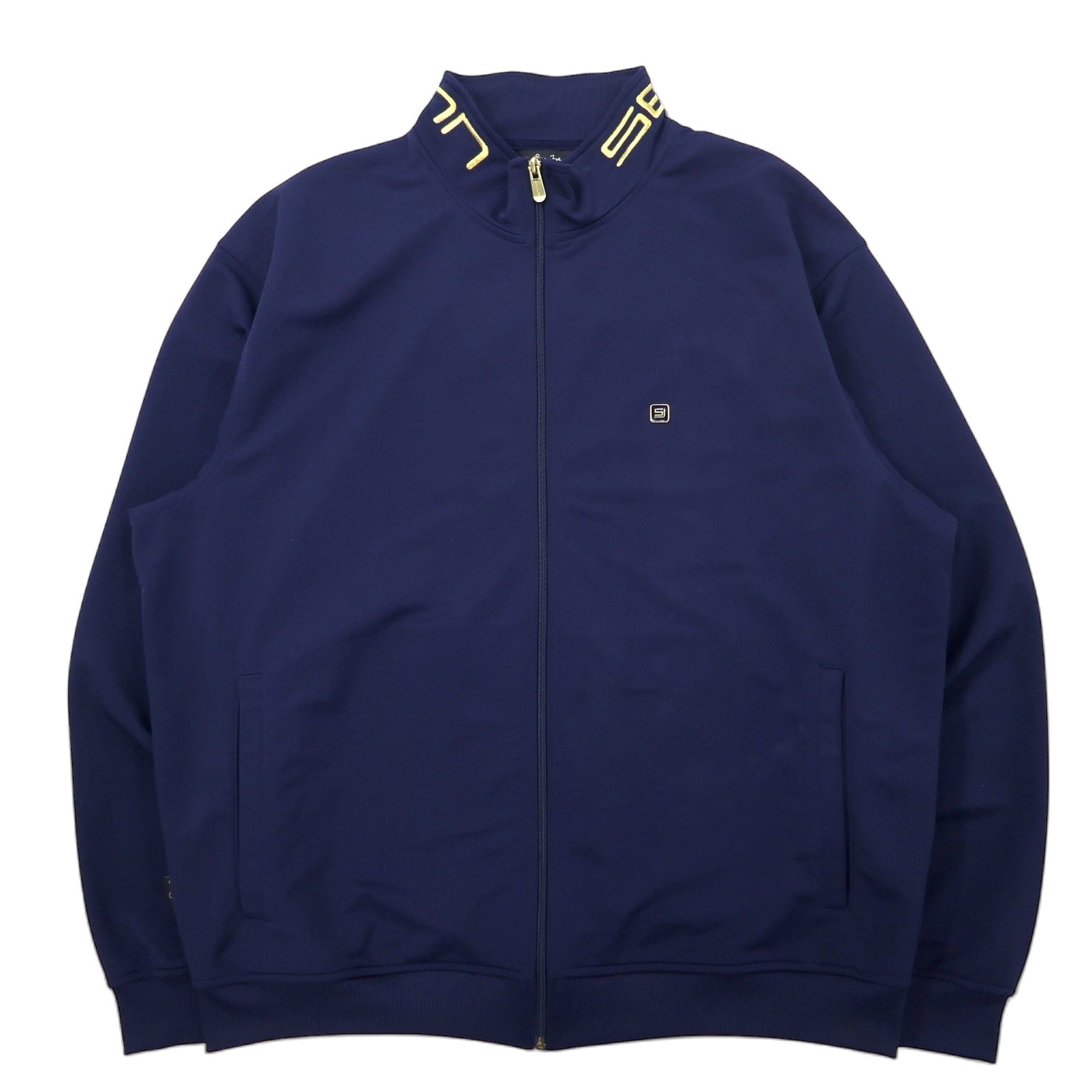 Sean John anni 2000 giacca sportiva felpa XXL blu navy poliestere ricamo logo taglia grande