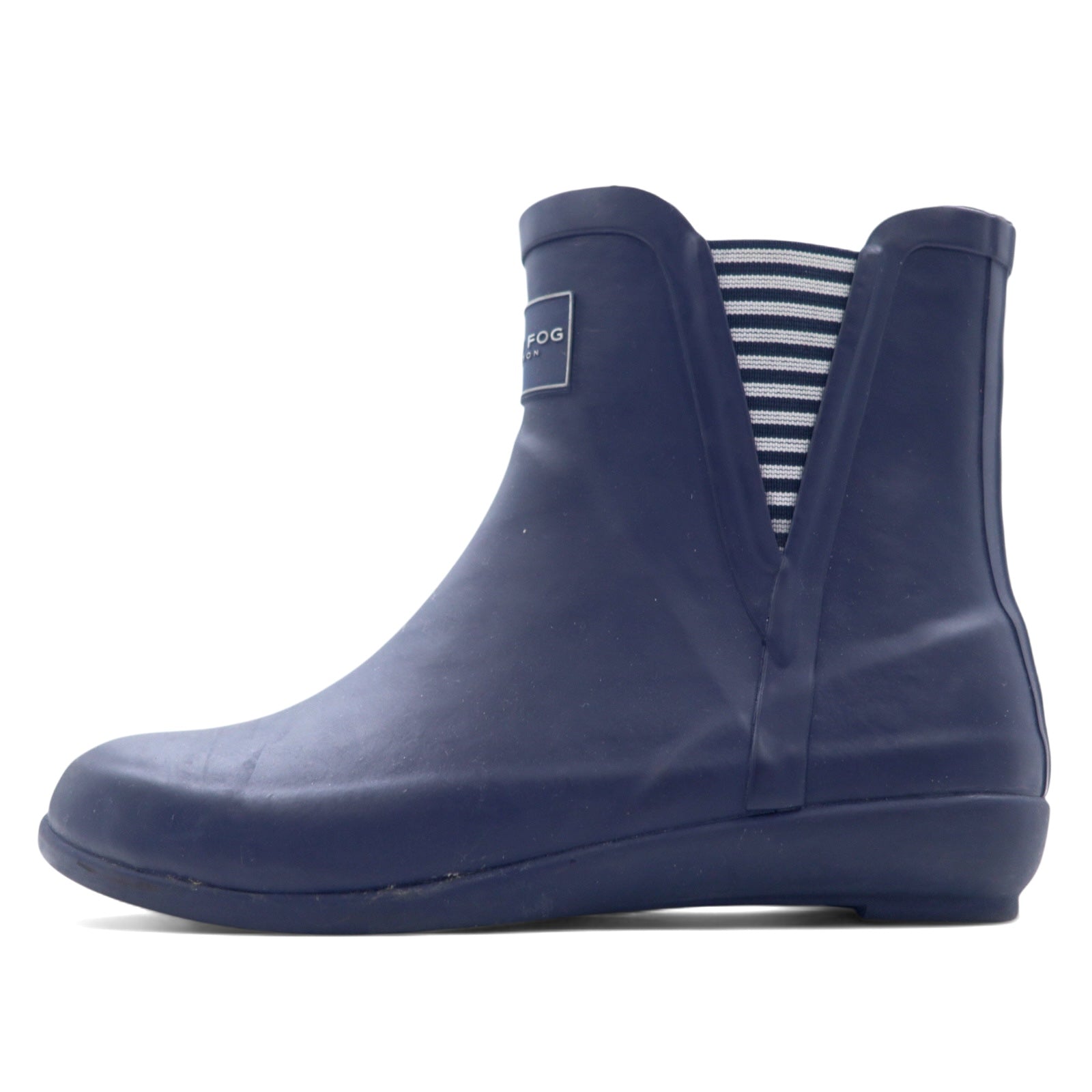 LONDON FOG Stivali da pioggia 25cm navy gomma a pois WL06101W