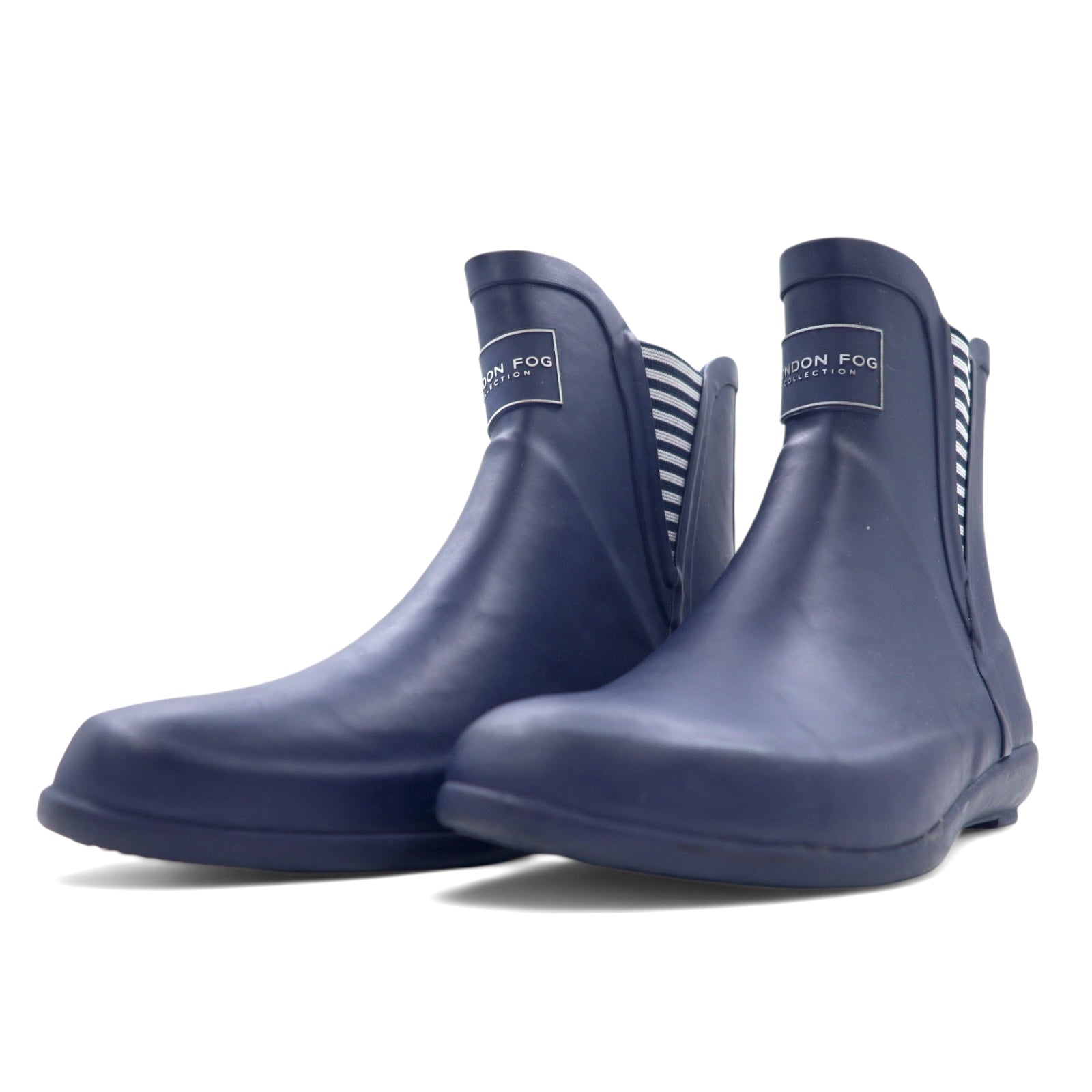 LONDON FOG Stivali da pioggia 25cm navy gomma a pois WL06101W