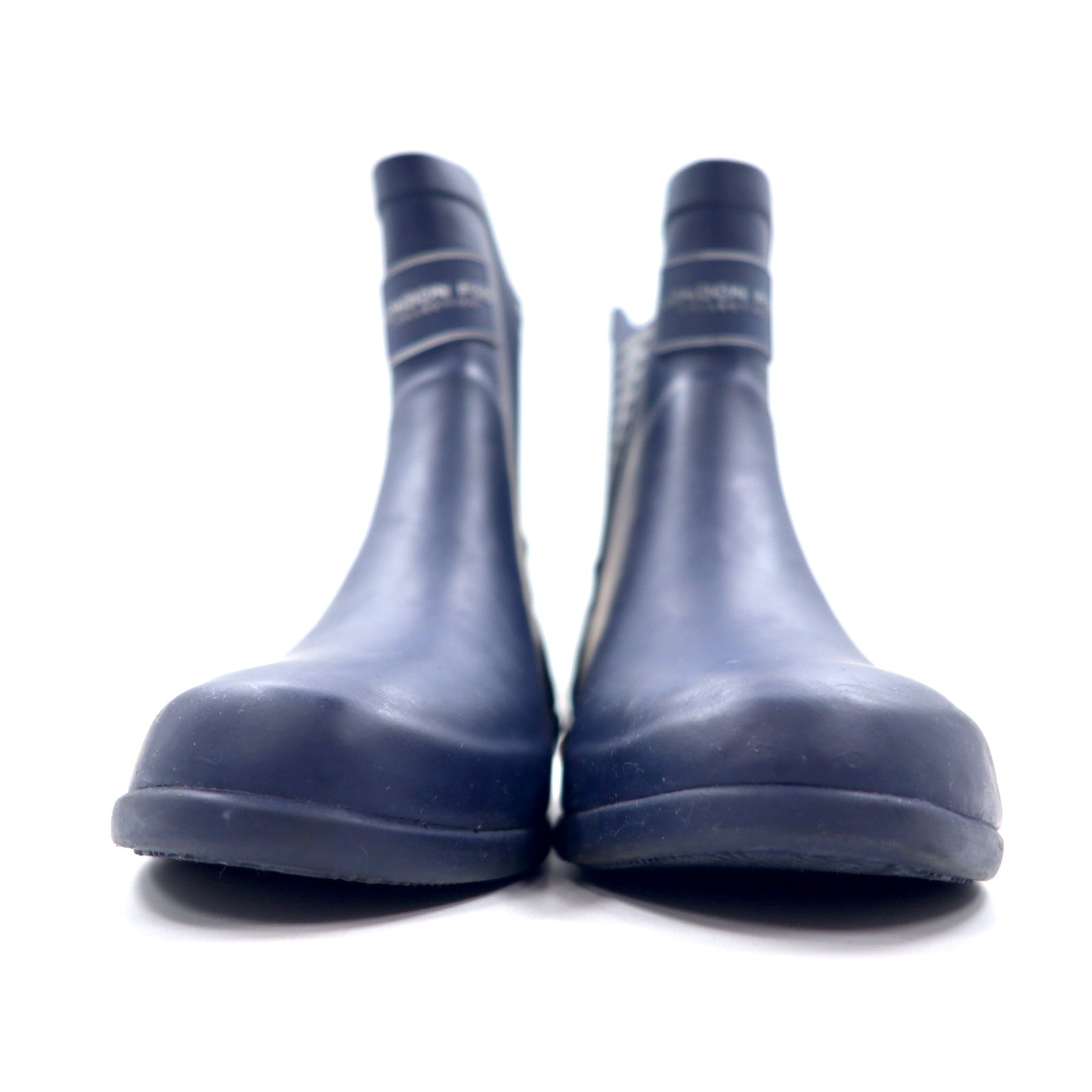 LONDON FOG Stivali da pioggia 25cm navy gomma a pois WL06101W