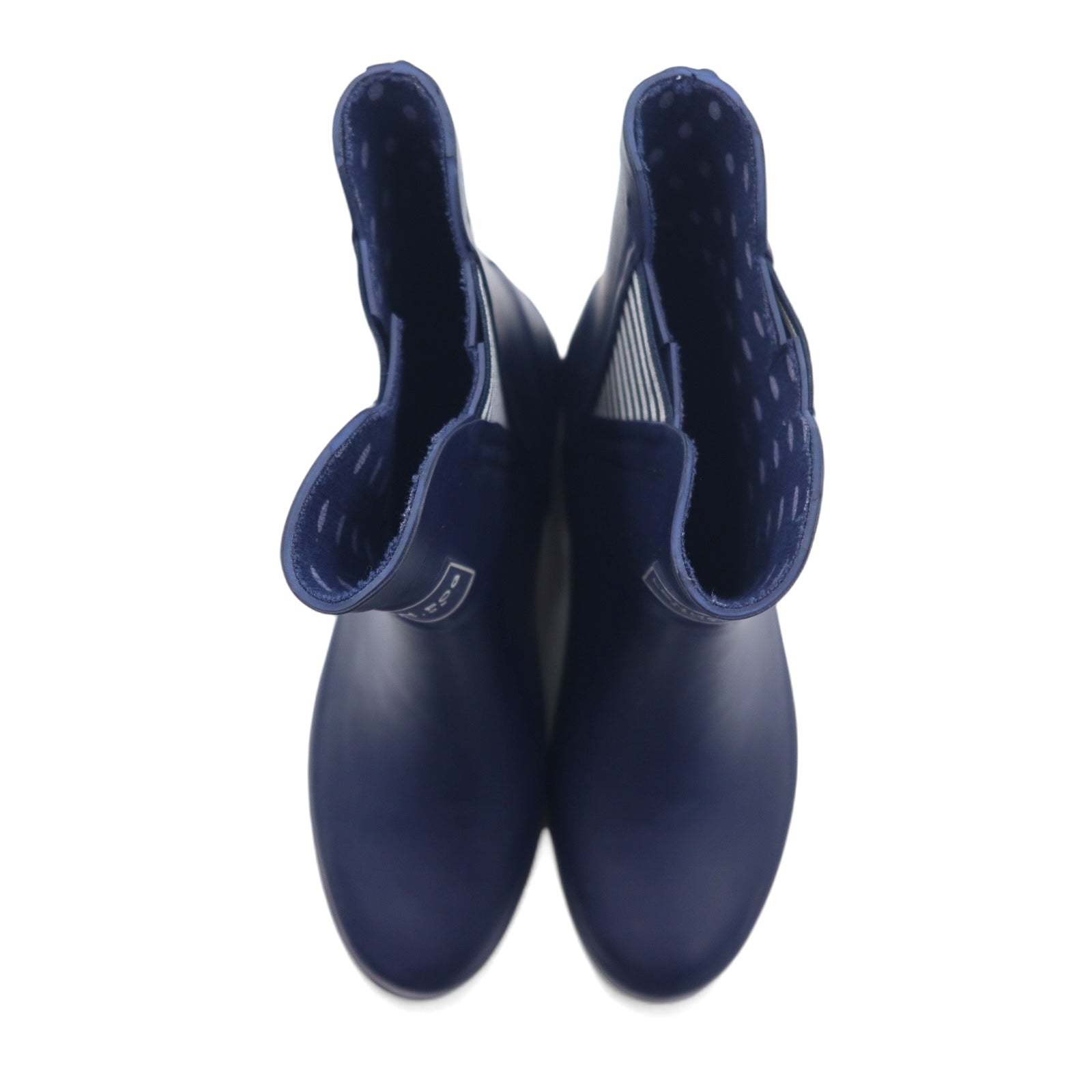 LONDON FOG Stivali da pioggia 25cm navy gomma a pois WL06101W