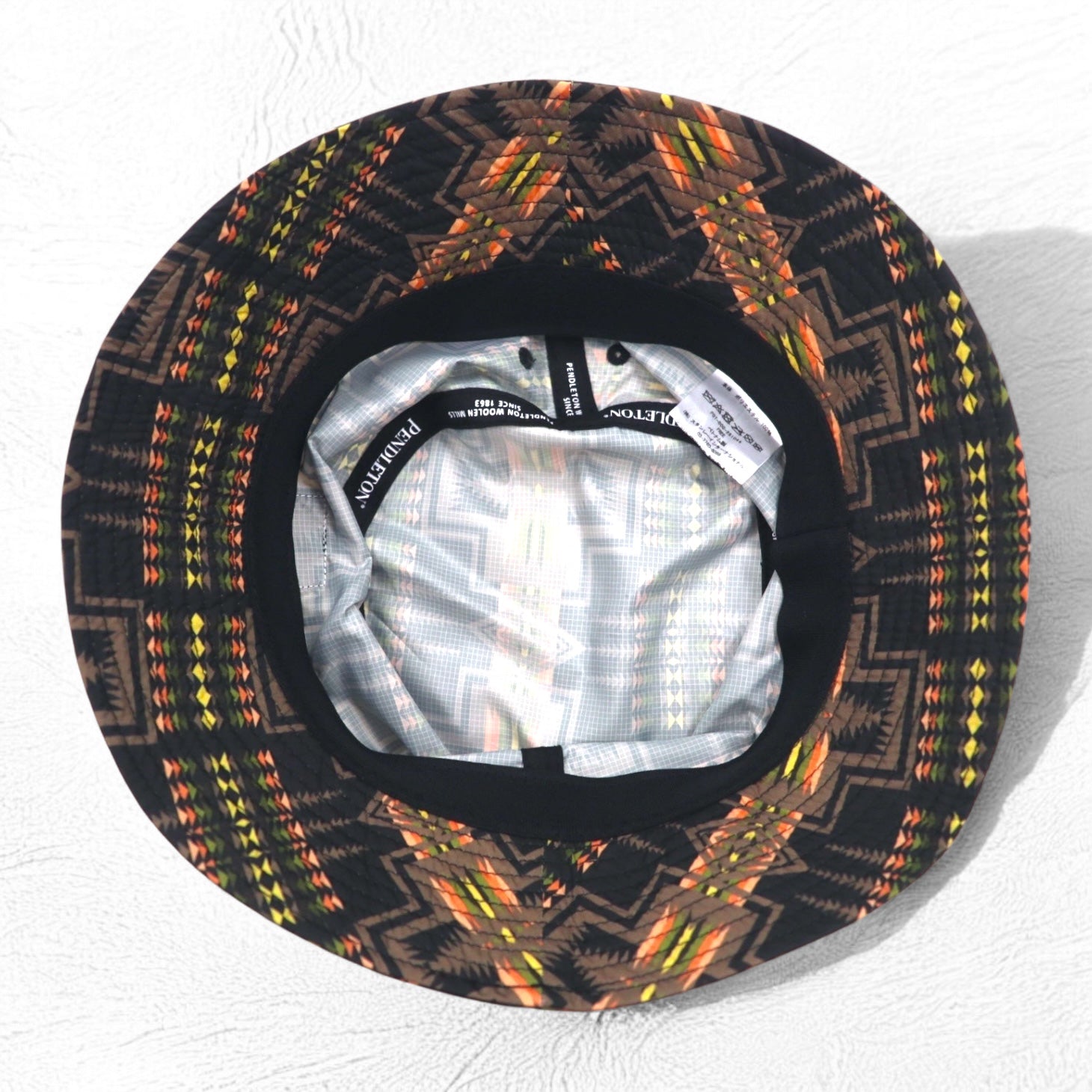 PENDLETON Cappello a secchiello FREE Nero Fantasia Stampa geometrica Nativi Poliestere Idrorepellente ECOPET HAT