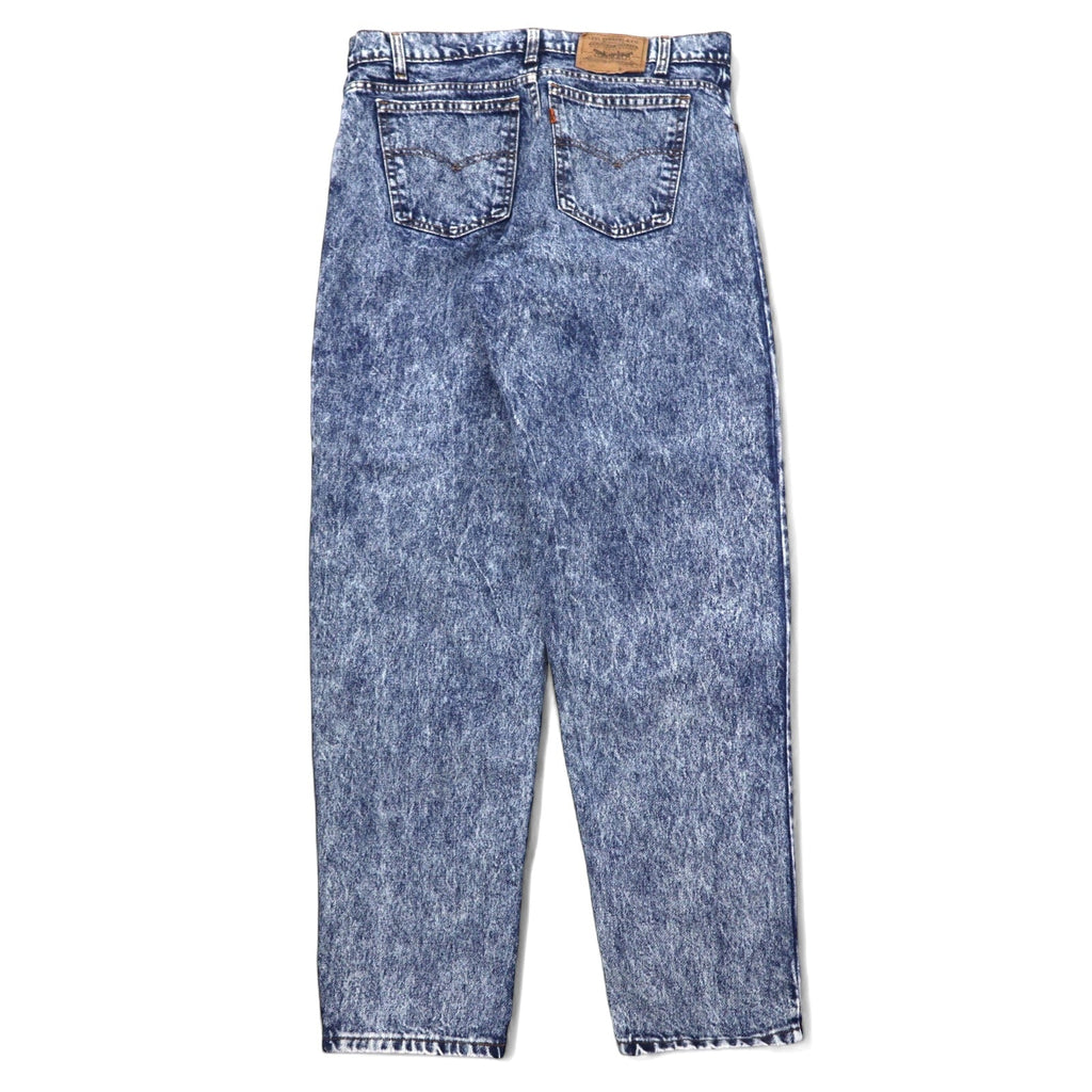 Levi's USA製 80年代 オレンジタブ ケミカルウォッシュ テーパード デニムパンツ 36 ブルー コットン ジッパーフライ 40550-0209