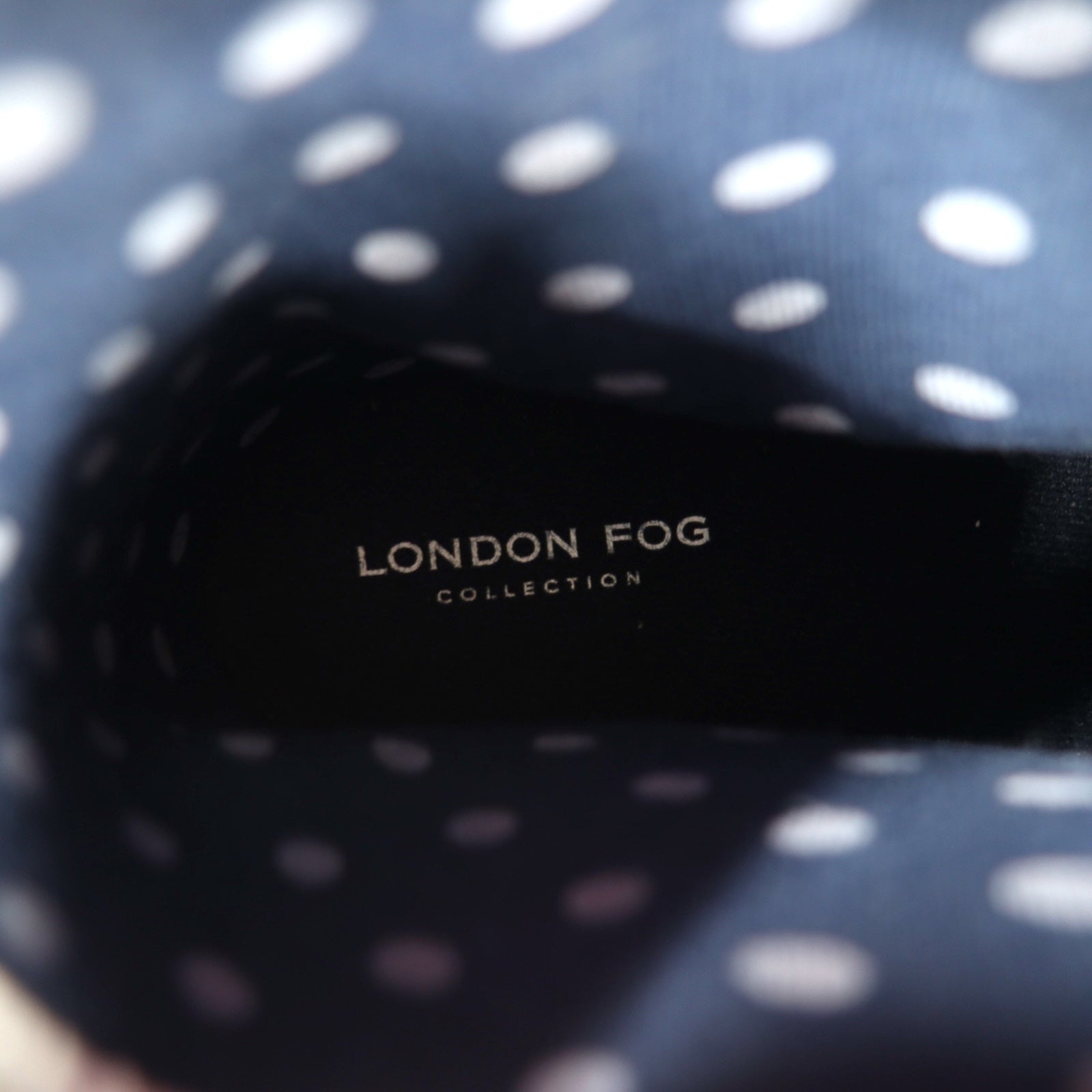 LONDON FOG Stivali da pioggia 25cm navy gomma a pois WL06101W