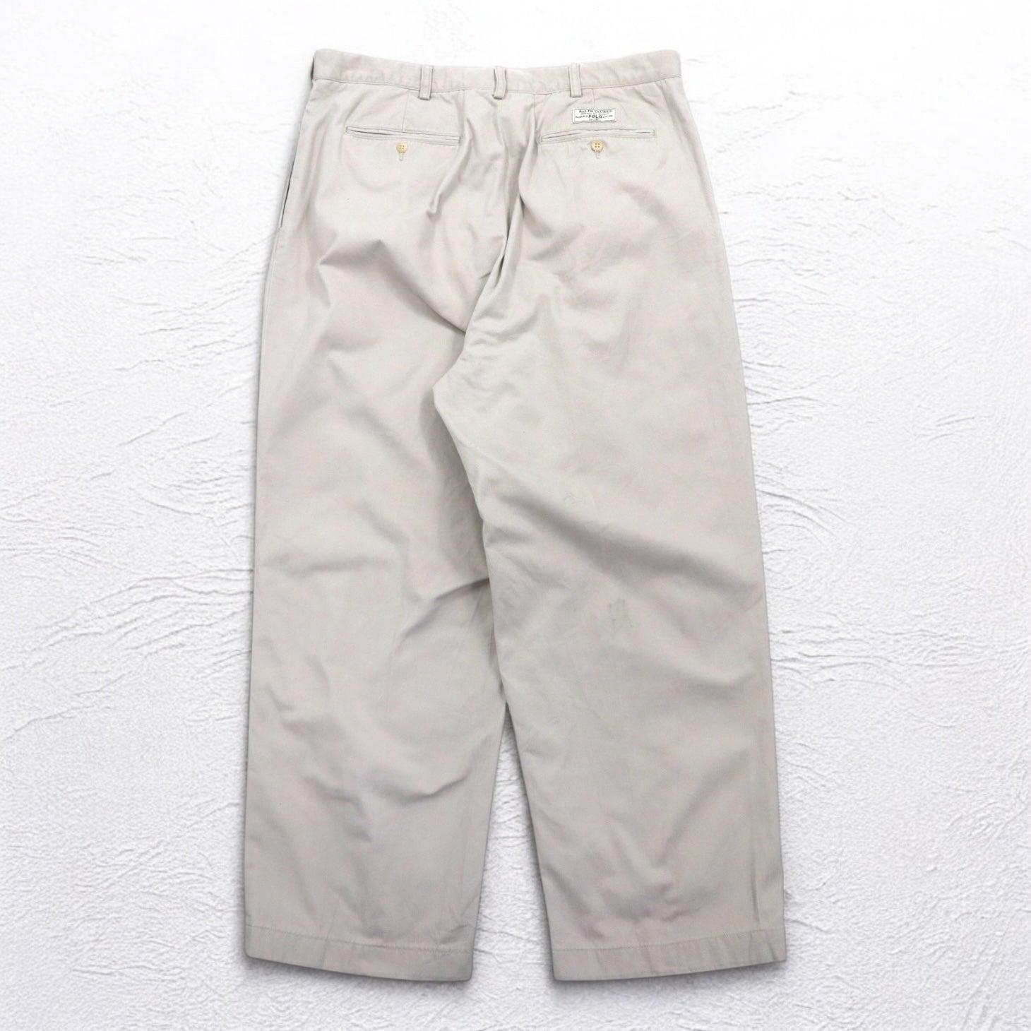 Polo by Ralph Lauren anni '90 Polo Chino pantaloni chino a pieghe larghi L beige ANDREW PANT