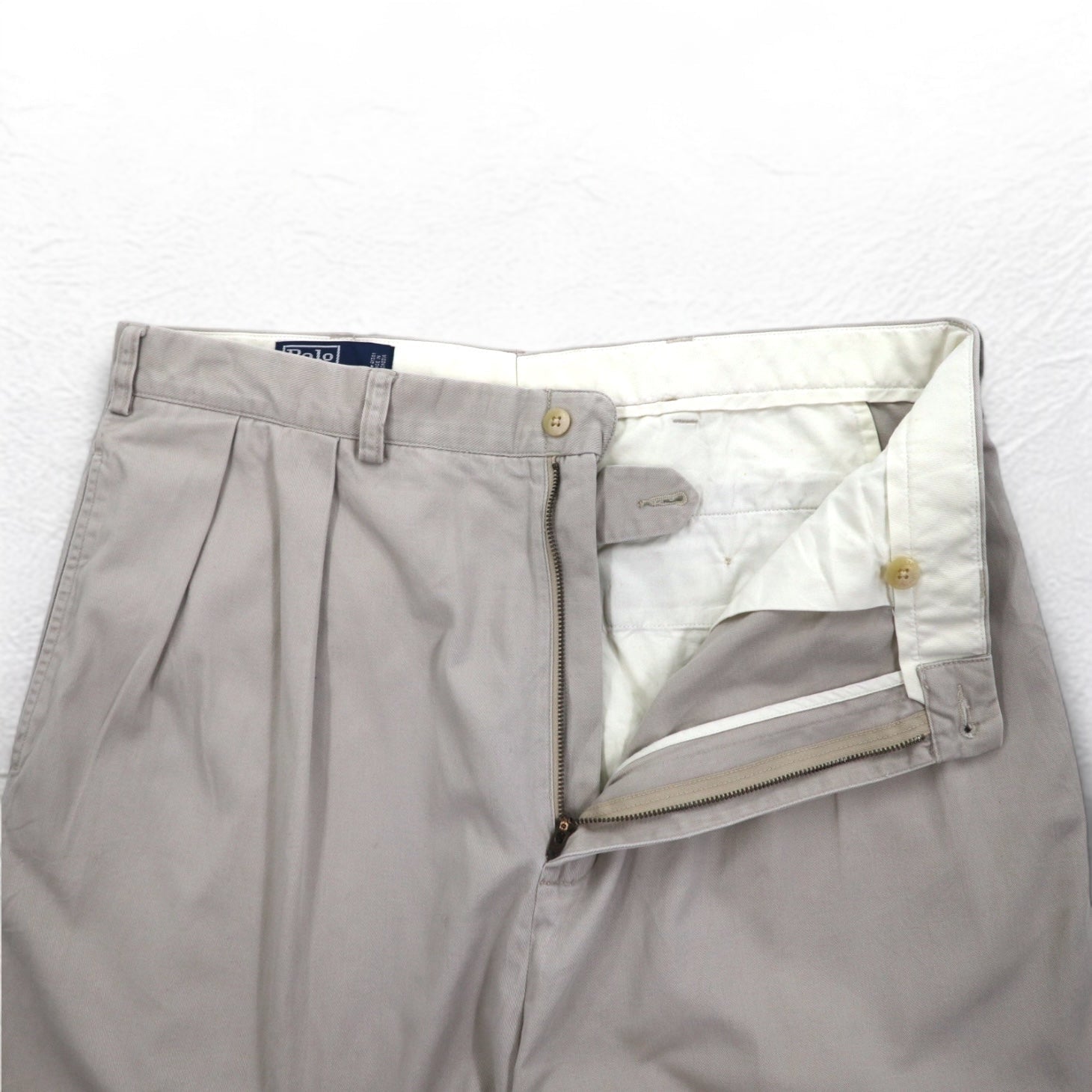 Polo by Ralph Lauren anni '90 Polo Chino pantaloni chino a pieghe larghi L beige ANDREW PANT