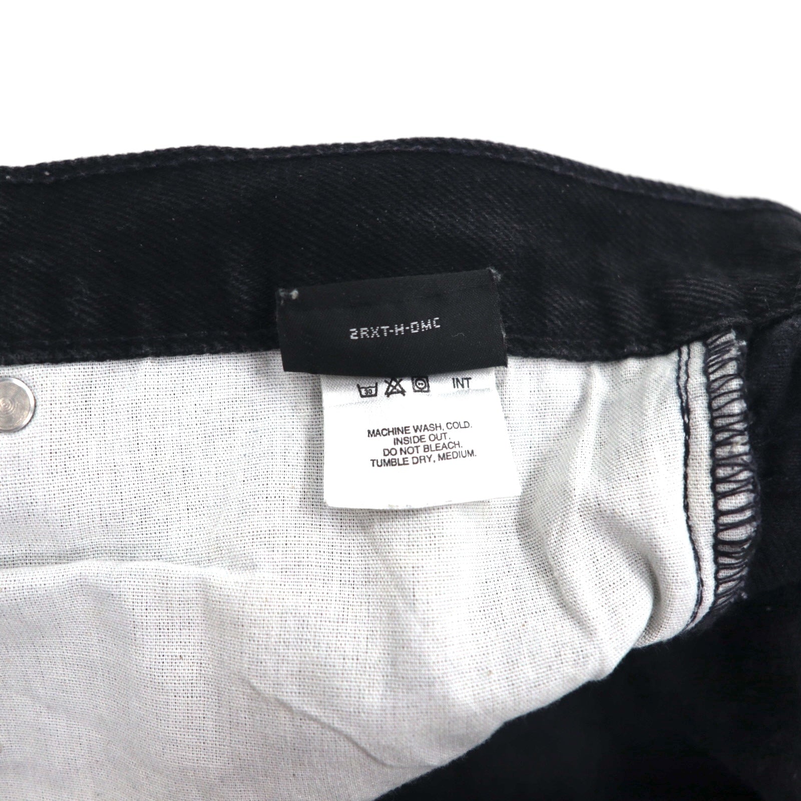 HARLEY DAVIDSON Pantaloni in denim neri anni 2000, taglia L, toppa in pelle, cerniera, made in Mexico