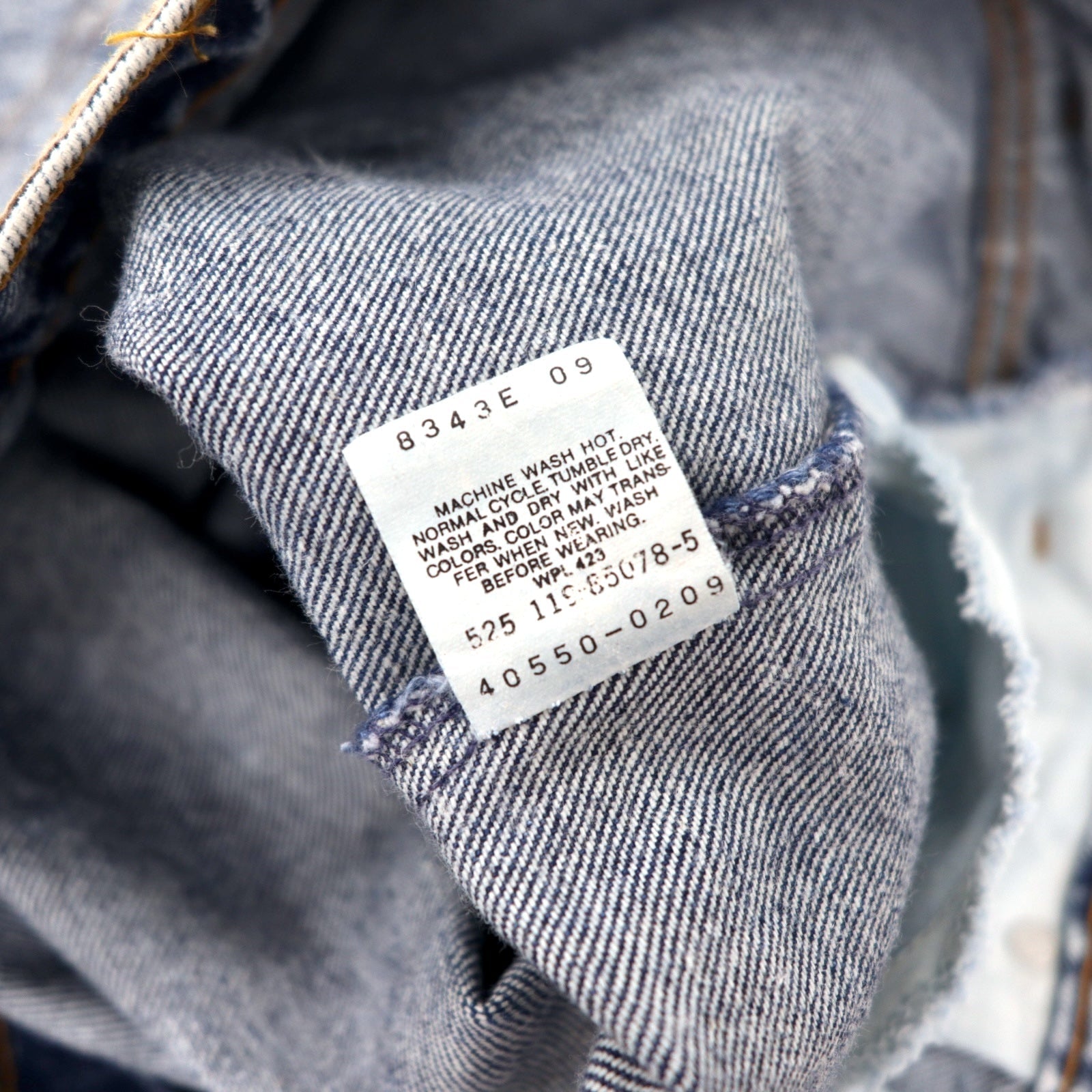 Levi's USA 80s Orange Tab Chemical Wash Jeans Affusolati 36 Blu Cotone Chiusura a zip 40550-0209