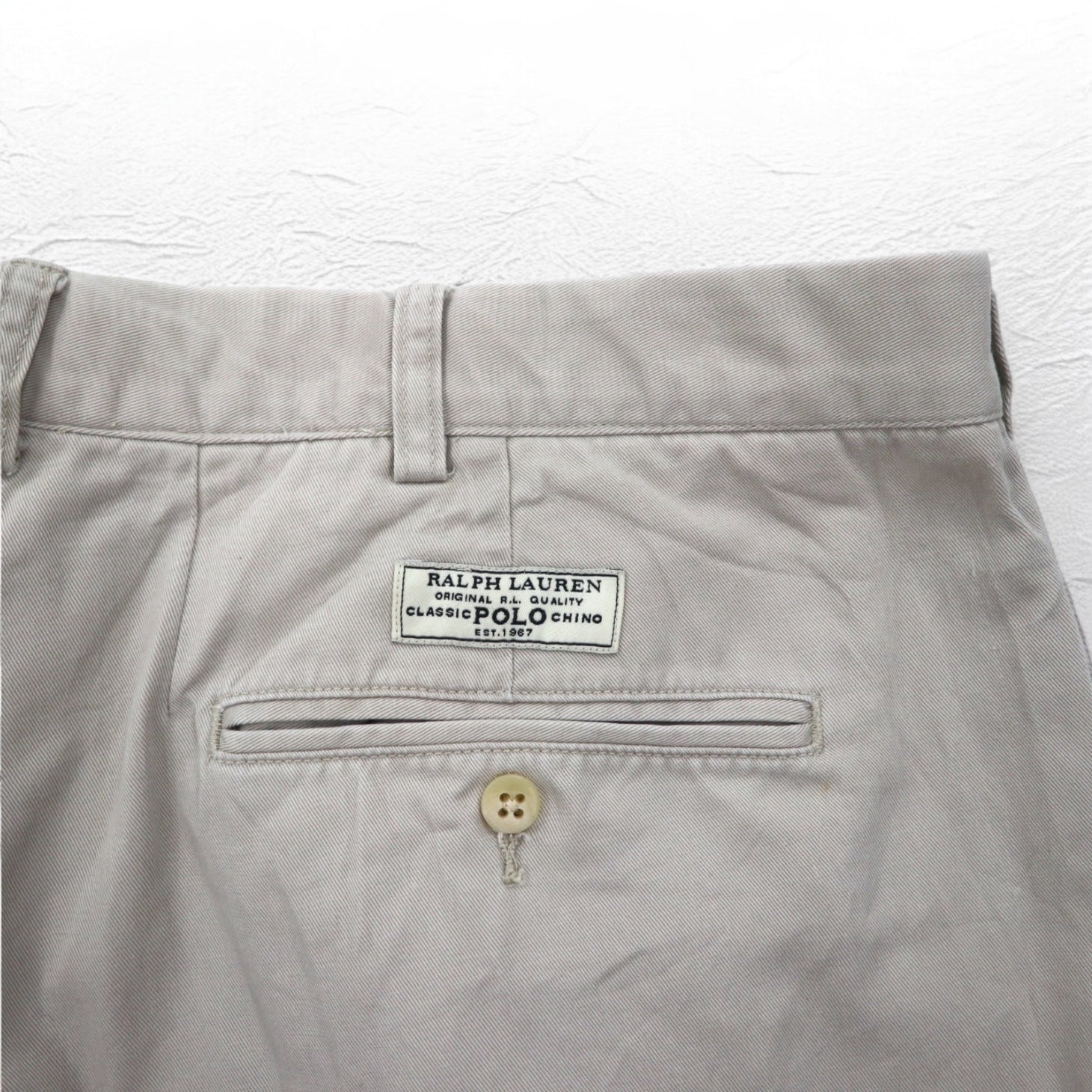 Polo by Ralph Lauren anni '90 Polo Chino pantaloni chino a pieghe larghi L beige ANDREW PANT