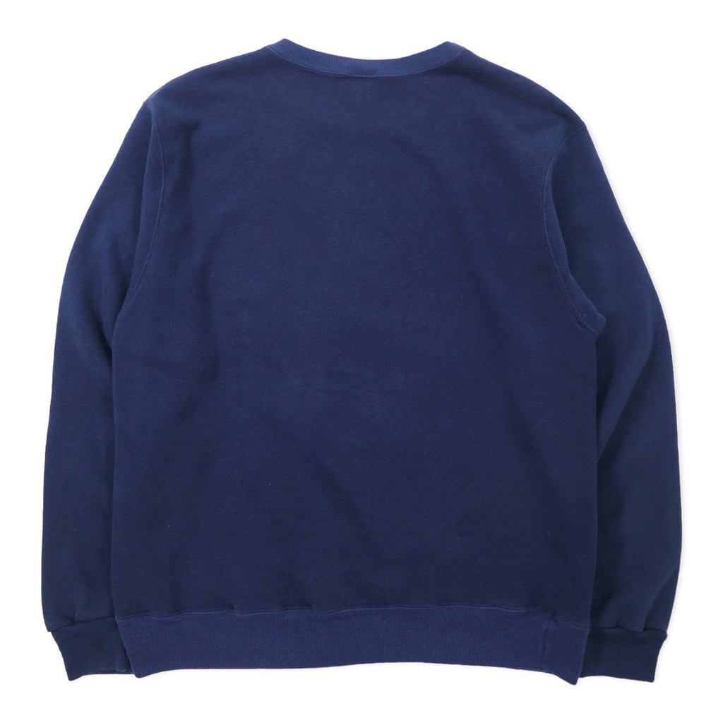 Champion Made in USA Anni '80 Stampa college Felpa L Blu navy Cotone NCAA Football KANSAS Logo ad arco Etichetta ricamata