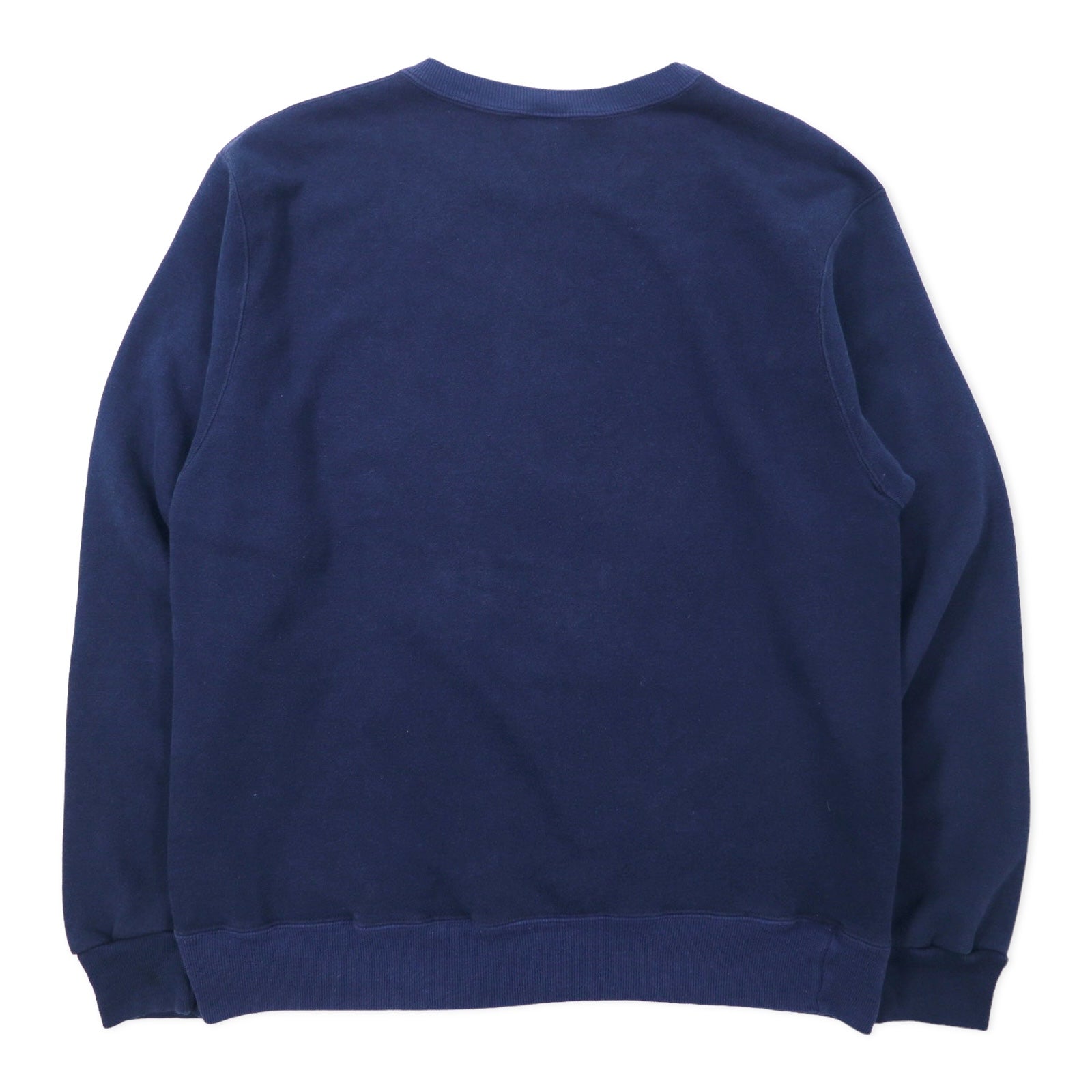 Champion Made in USA Anni '80 Stampa college Felpa L Blu navy Cotone NCAA Football KANSAS Logo ad arco Etichetta ricamata